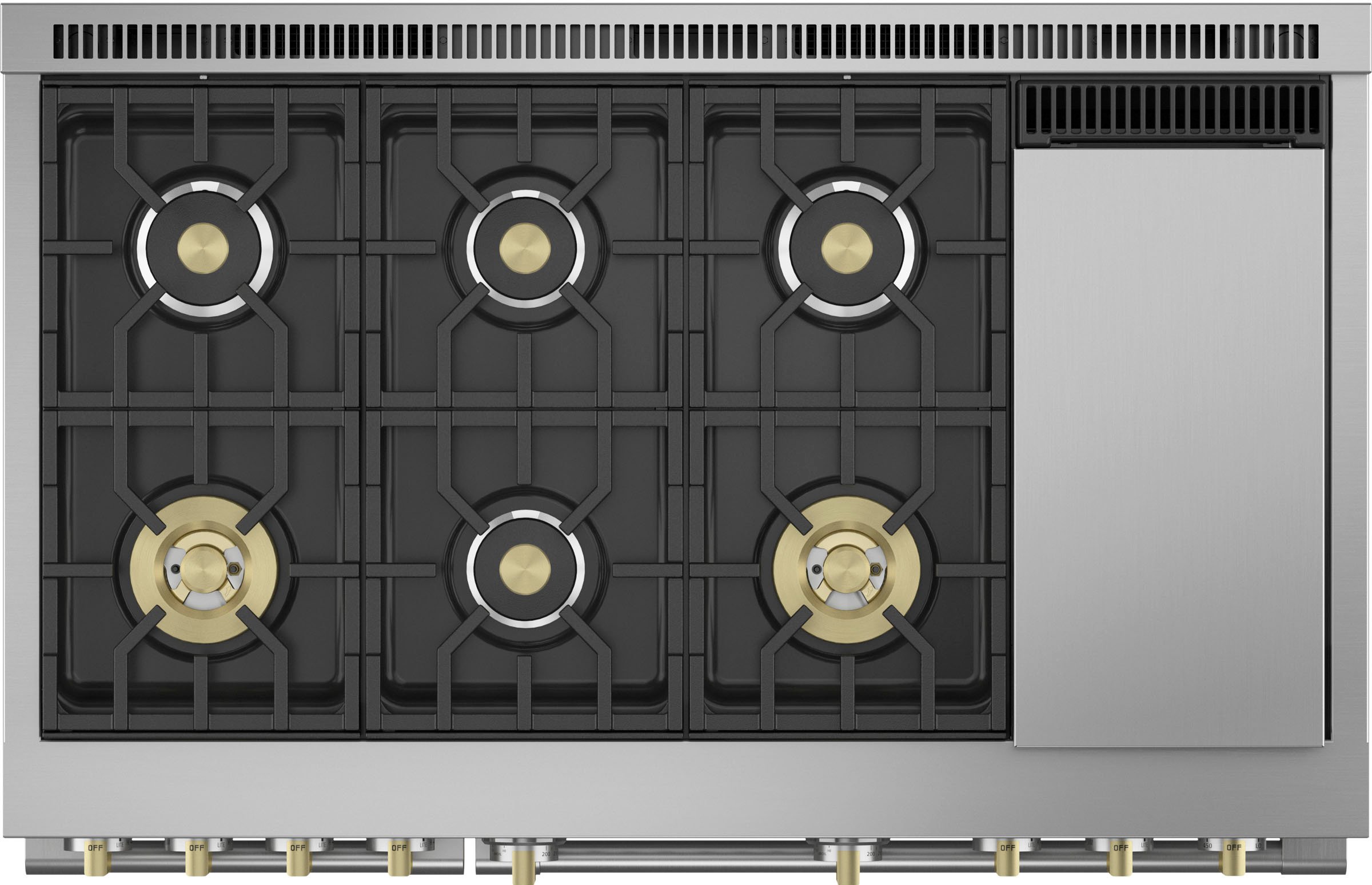 ZGP486NDTSS Monogram 48 Inch Professional Gas Smart Range with 6 Burners and Griddle - Stainless Steel-2