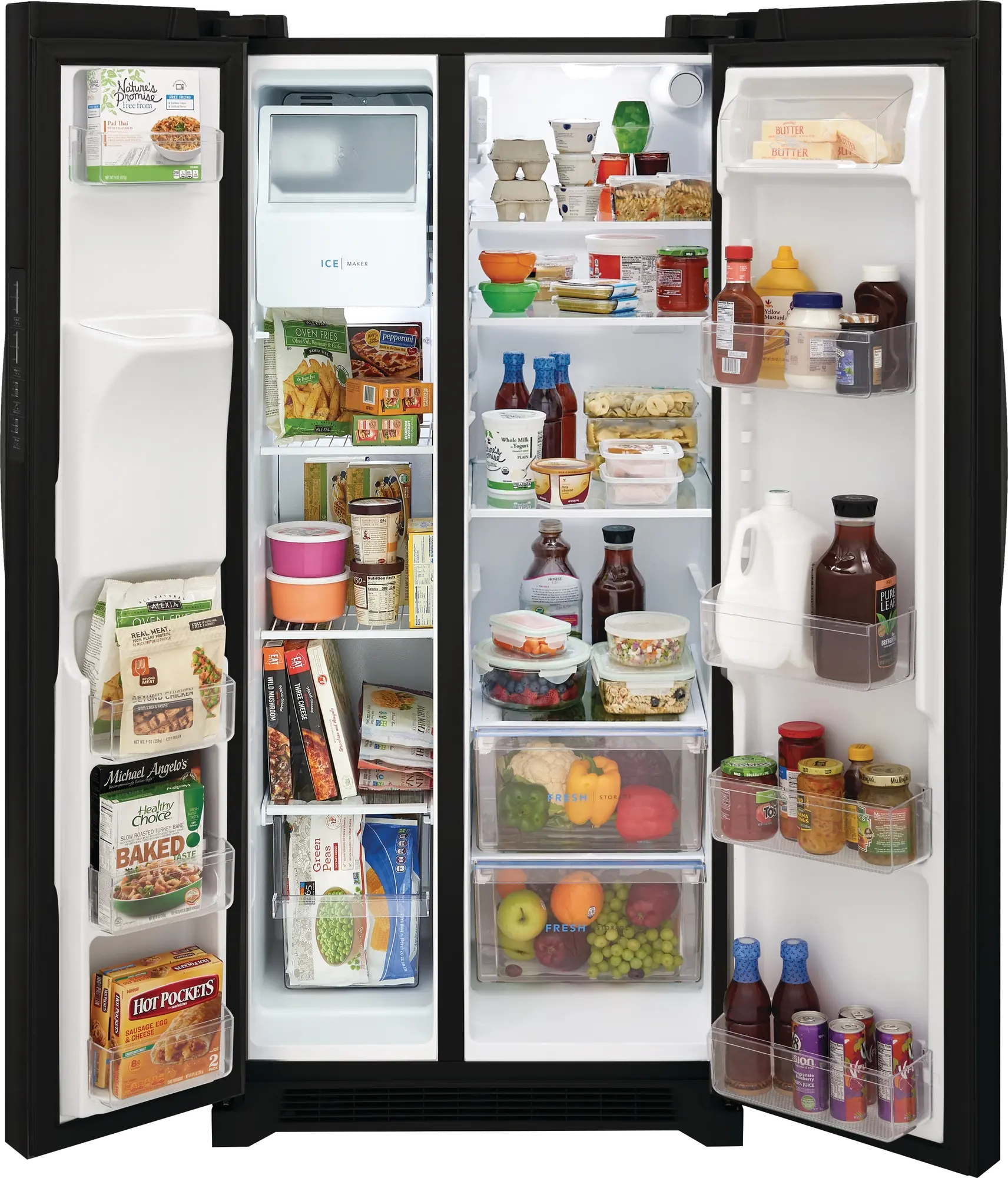 FRSS2323AB Frigidaire 22.3 cu ft Side by Side Refrigerator - 33 W Black-2