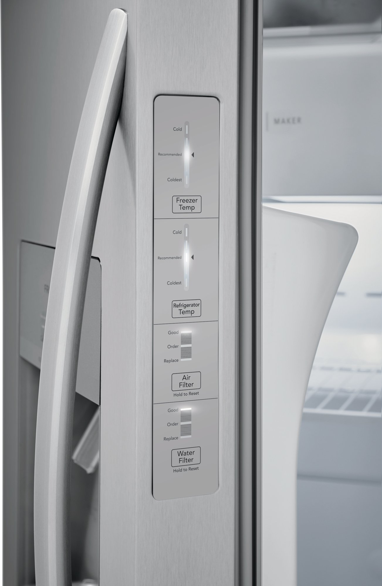 FRSS2623AS Frigidaire Side-by-Side Refrigerator - 36 Inch, 25.6 cu. ft., Stainless Steel-3