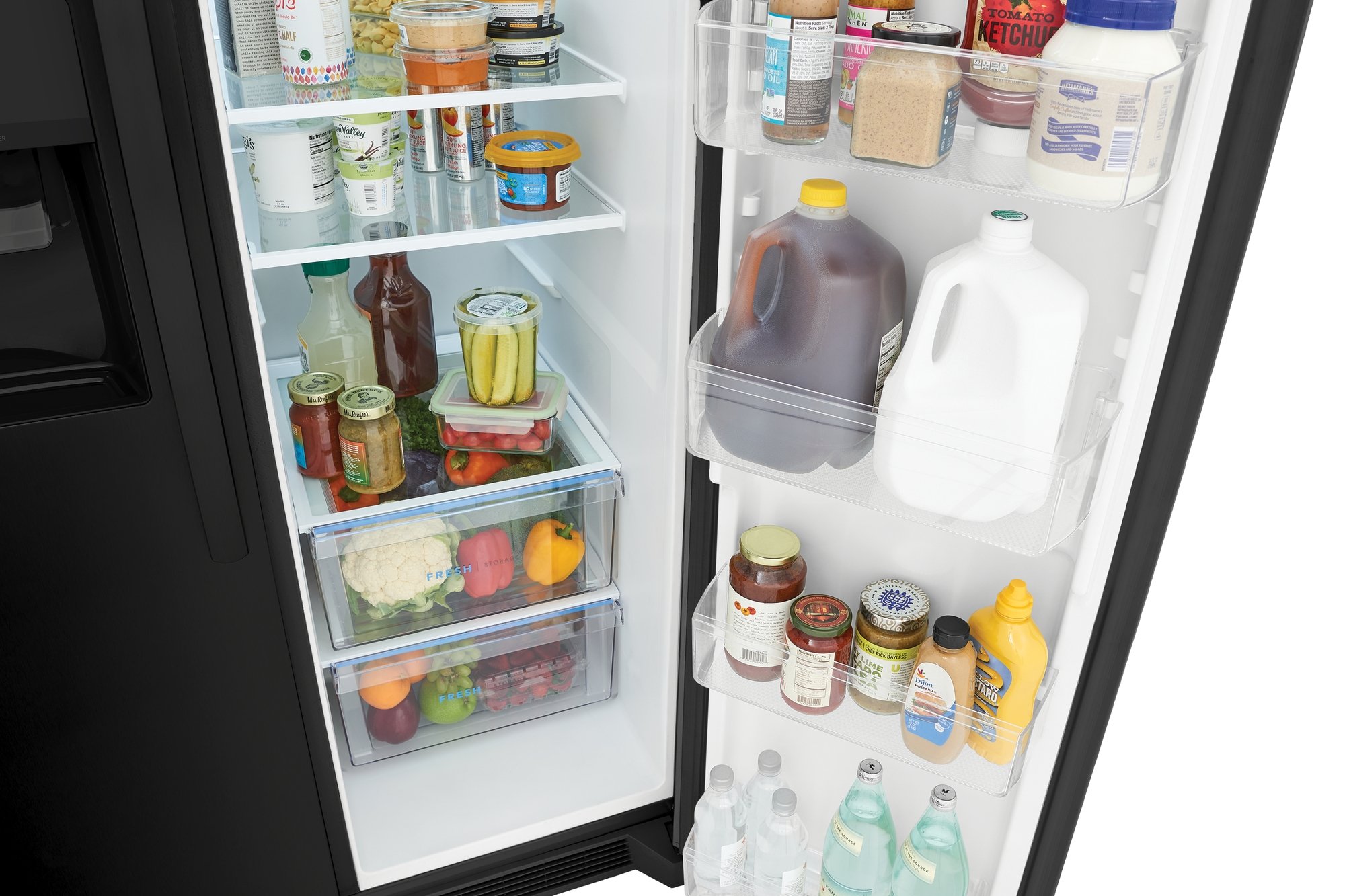FRSS2623AB Frigidaire 36 Inch Side by Side Refrigerator - 25.6 cu. ft., Black-4