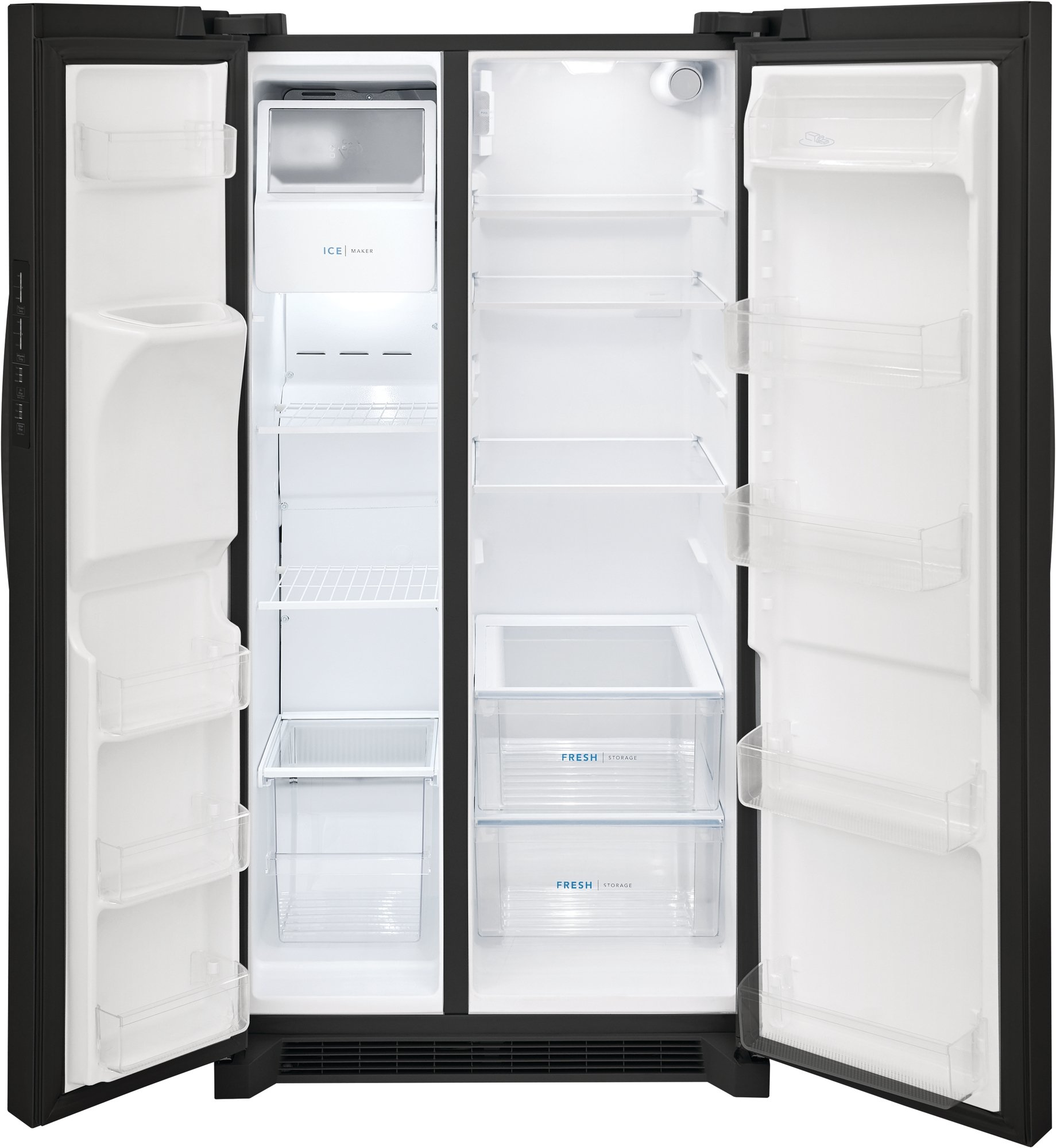 FRSS2623AB Frigidaire 36 Inch Side by Side Refrigerator - 25.6 cu. ft., Black-9