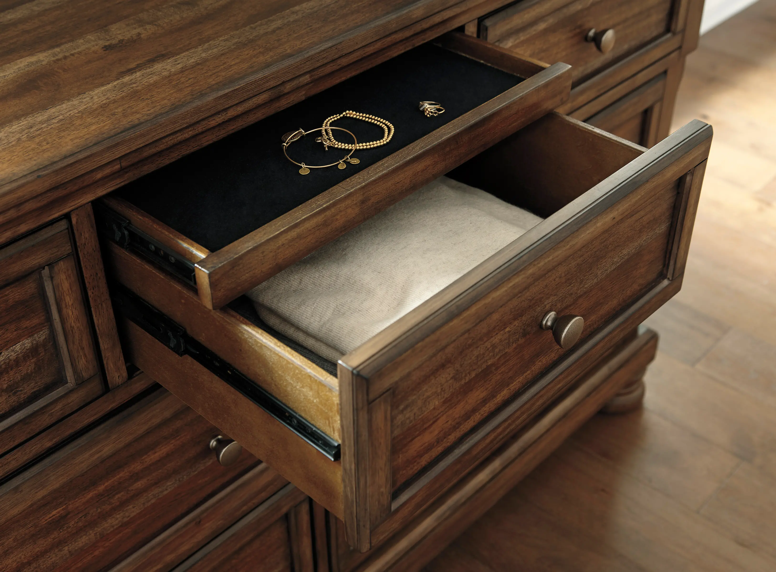 Branburry Tobacco Brown Dresser-4