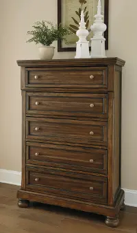 Traditional Tobacco Brown Chest of Drawers - Branburry