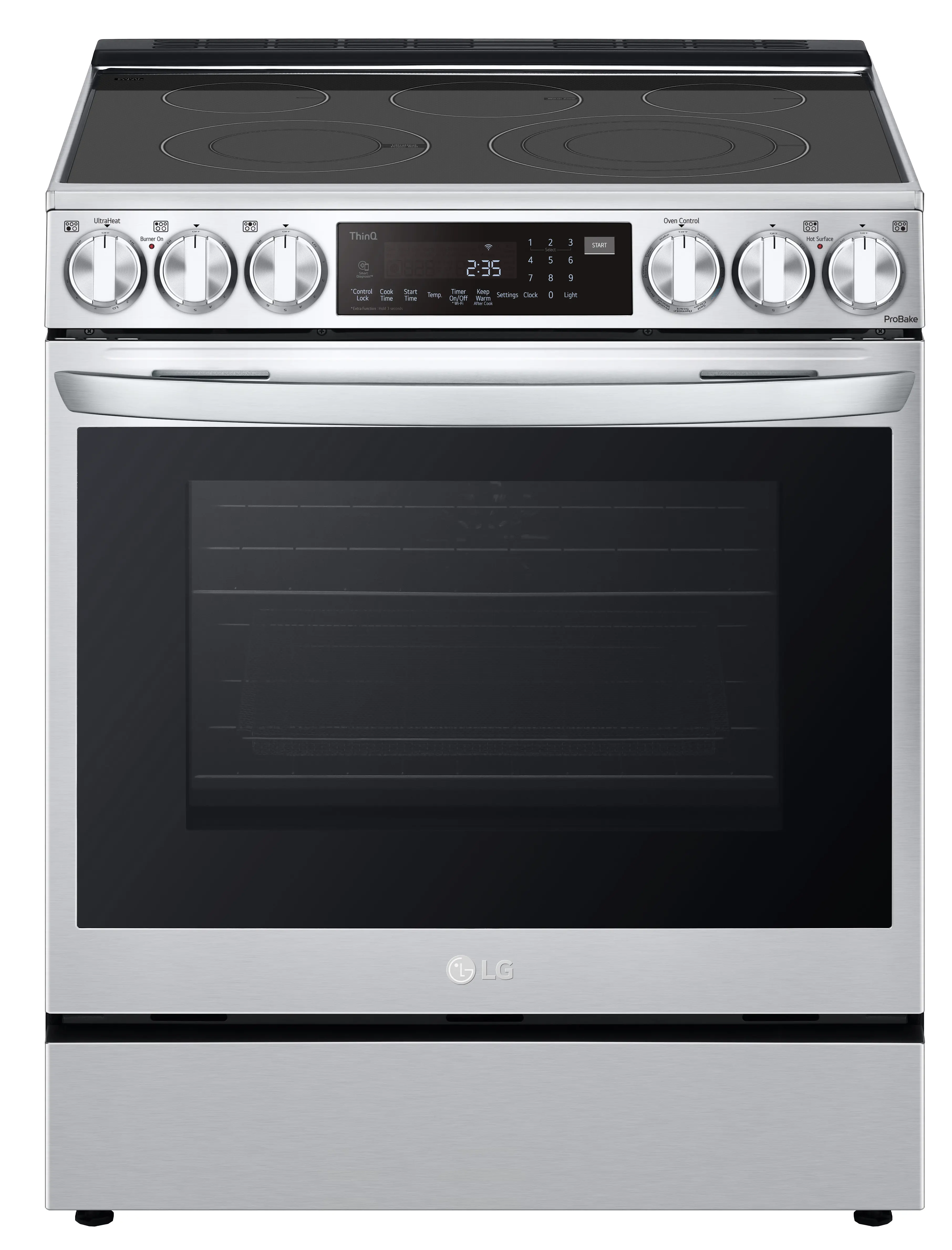 LSEL6335F LG 30 Inch Smart Electric Range with InstaView Window - 6.3 cu. ft., Stainless Steel-1