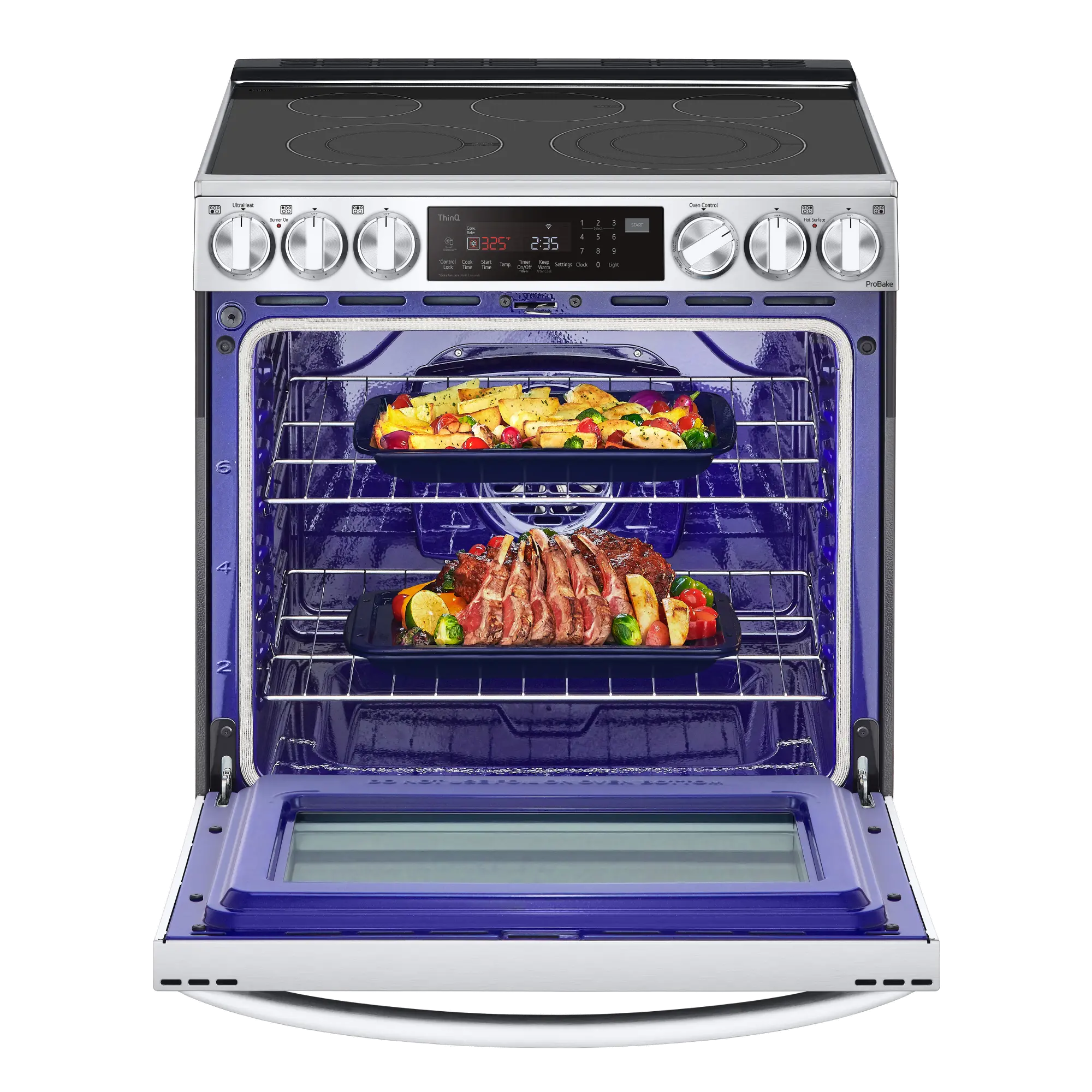 LSEL6335F LG 30 Inch Smart Electric Range with InstaView Window - 6.3 cu. ft., Stainless Steel-3