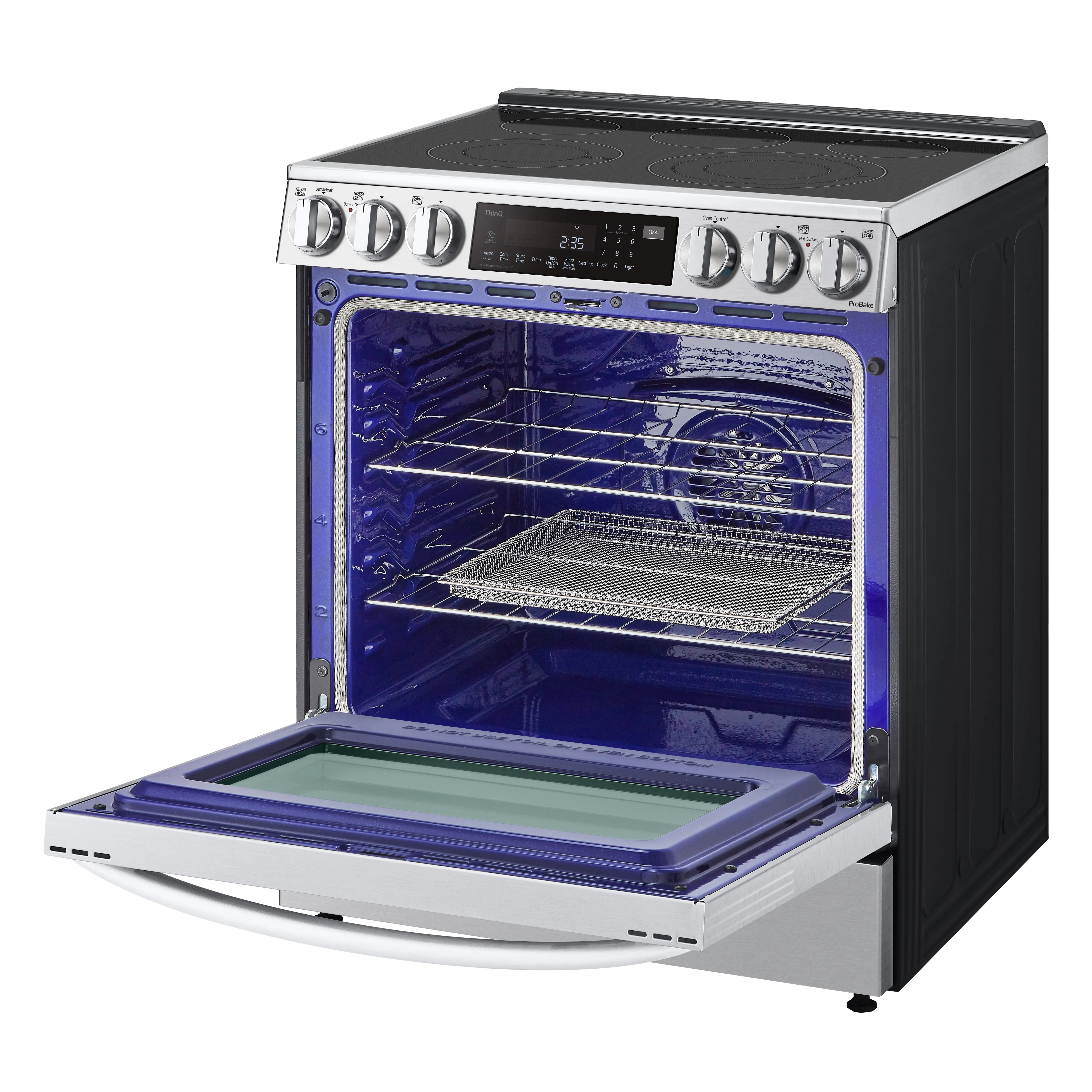LSEL6335F LG 30 Inch Smart Electric Range with InstaView Window - 6.3 cu. ft., Stainless Steel-8