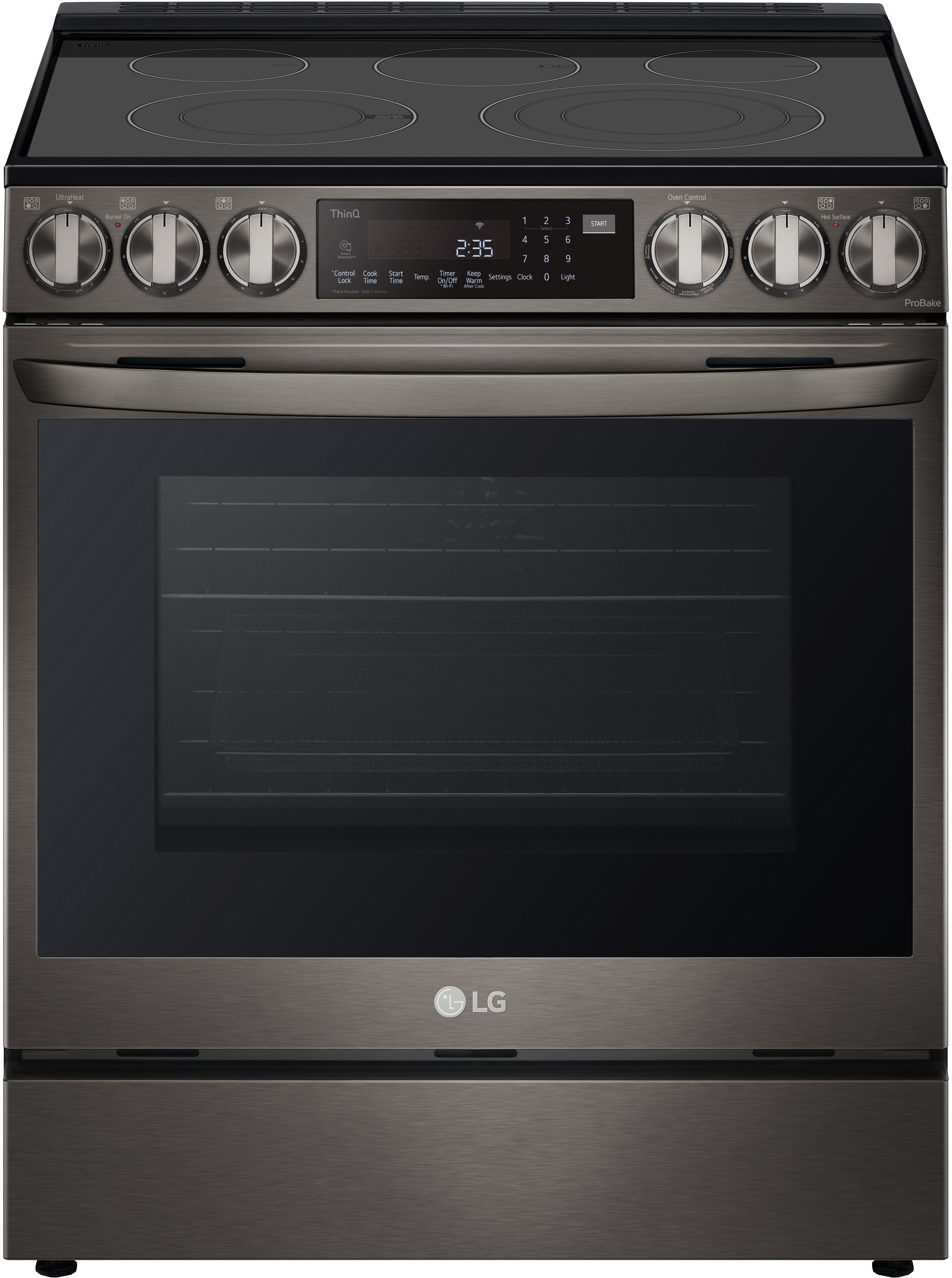 LSEL6335D LG 30 Inch Smart Electric Range with InstaView Window - 6.3 cu. ft., Black Stainless Steel-1
