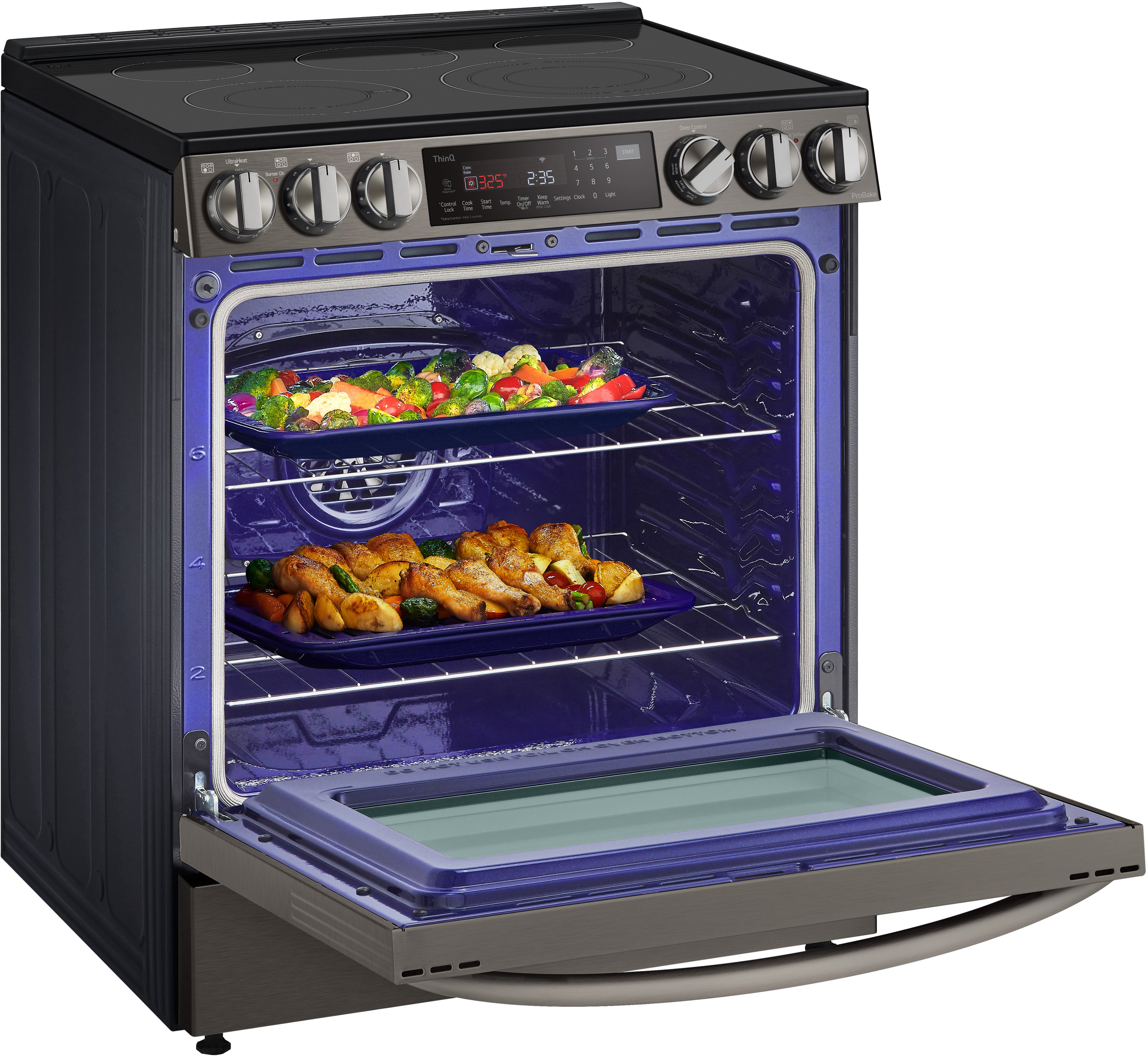 LSEL6335D LG 30 Inch Smart Electric Range with InstaView Window - 6.3 cu. ft., Black Stainless Steel-4