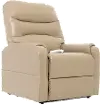 Clearance Contemporary Mushroom Beige Power Lift Recliner