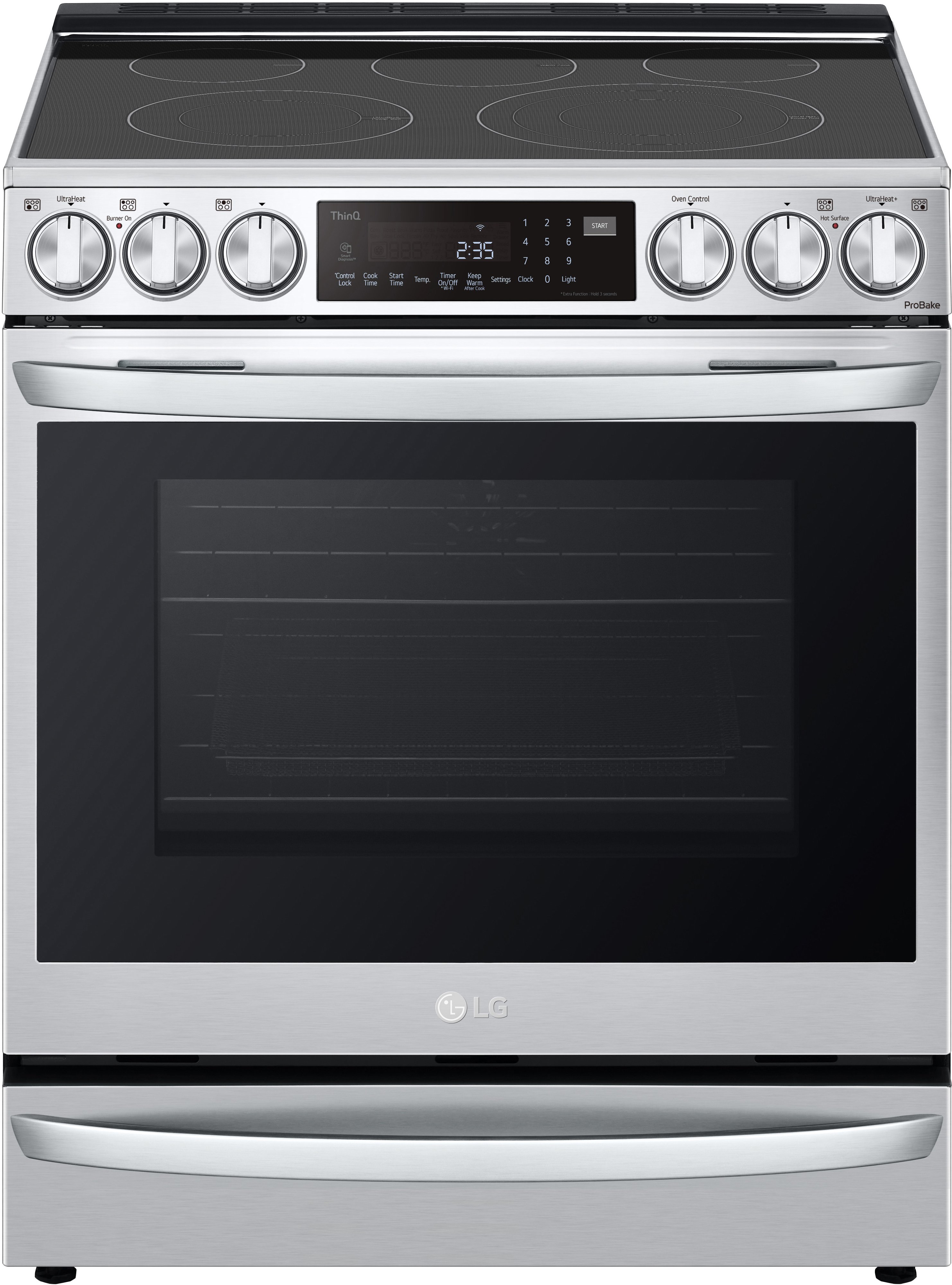 LSEL6337F LG 30 Inch Smart Electric Range with InstaView Window - 6.3 cu. ft., Stainless Steel-1