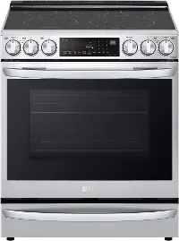 LSEL6337F LG 30 Inch Smart Electric Range with InstaView Window - 6.3 cu. ft., Stainless Steel