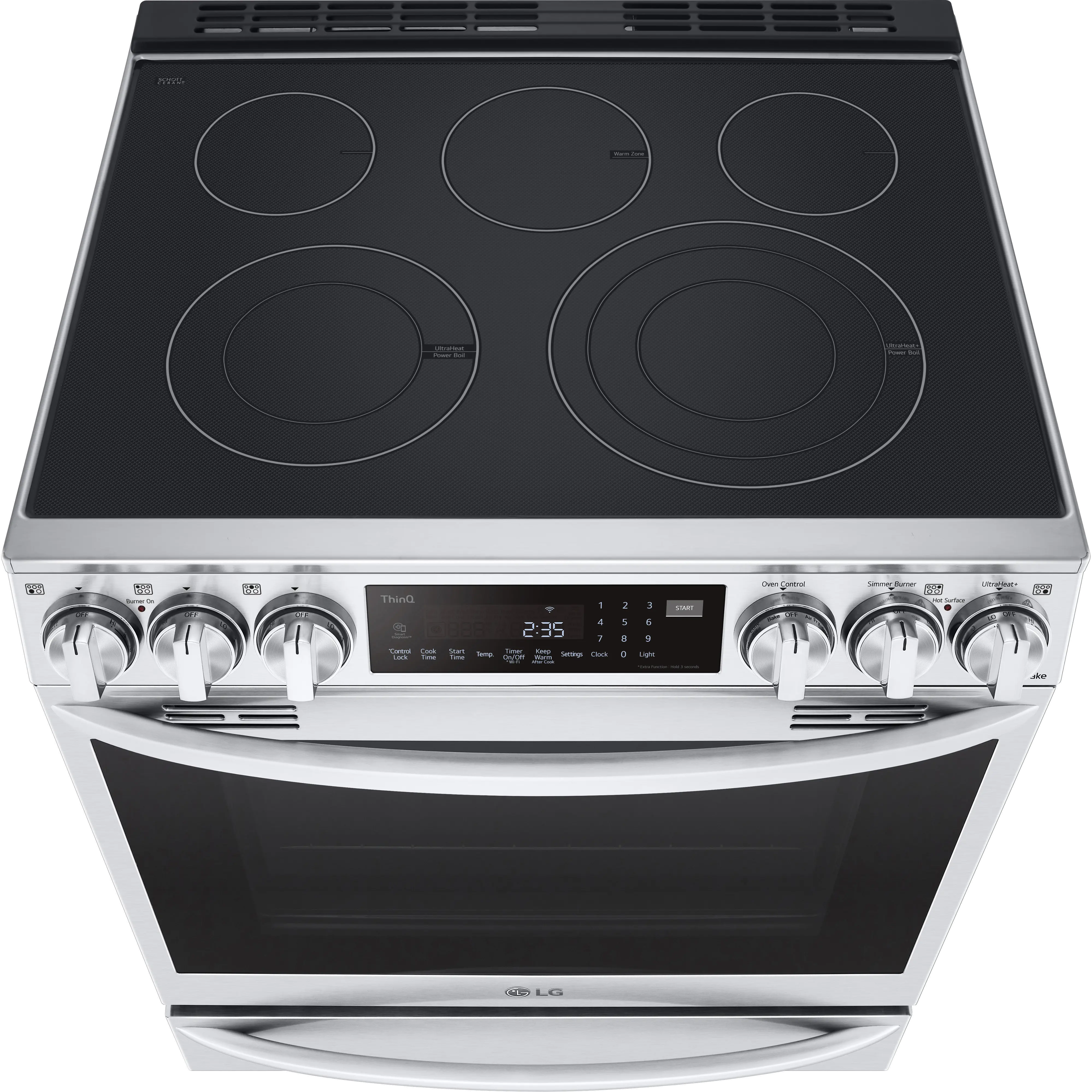 LSEL6337F LG 30 Inch Smart Electric Range with InstaView Window - 6.3 cu. ft., Stainless Steel-2