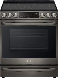 LSEL6337D LG 30 Inch Smart Electric Range with InstaView Window - 6.3 cu. ft., Black Stainless Steel