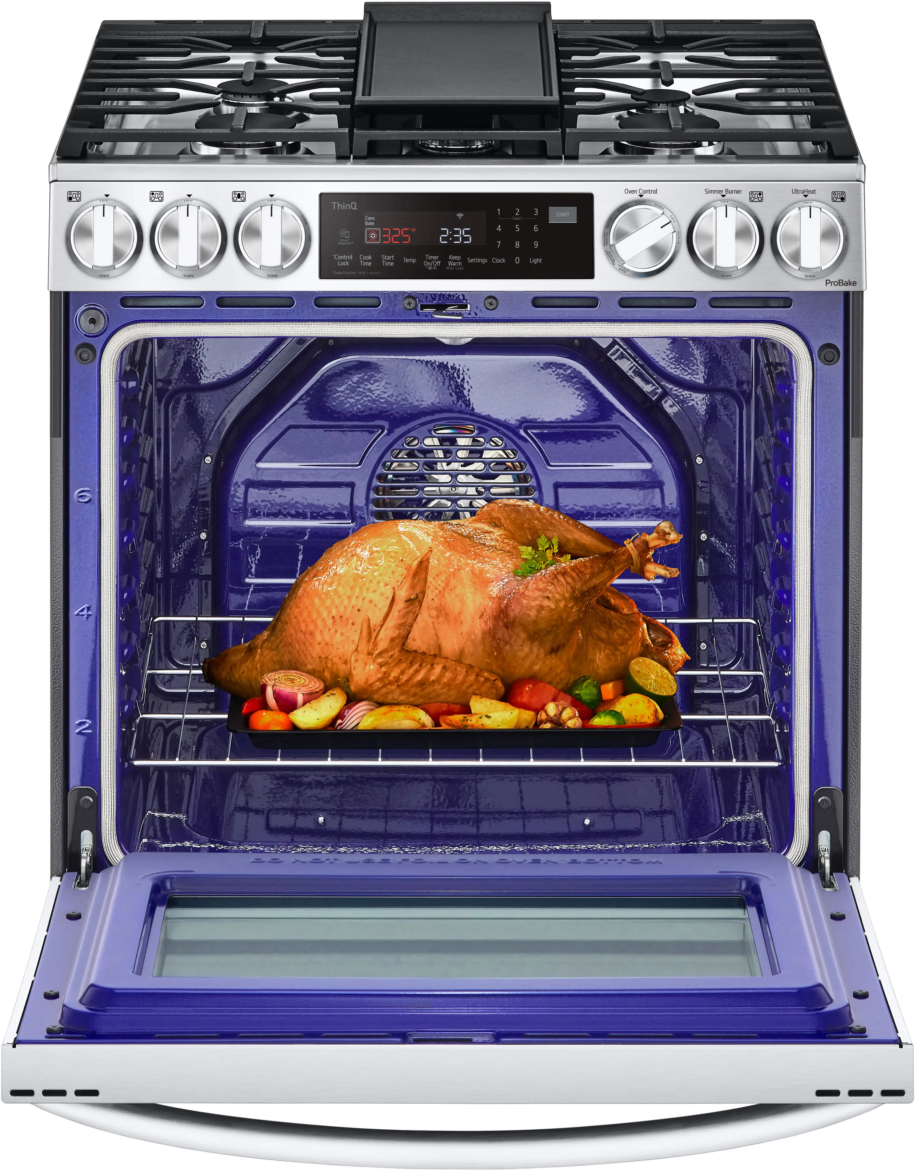 LSGL6335F LG Gas InstaView Range with Air Fry -Stainless Steel-3