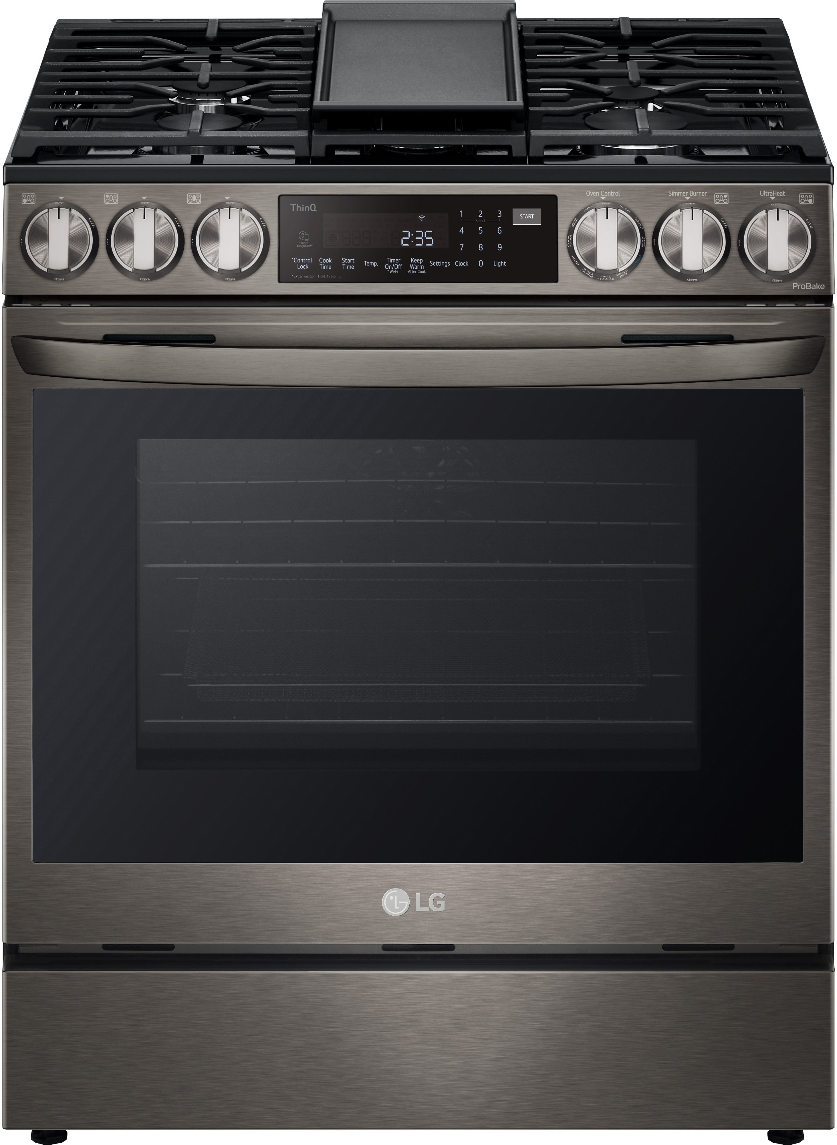 LSGL6335D LG Gas InstaView Range with Air Fry - Black Stainless Steel-1