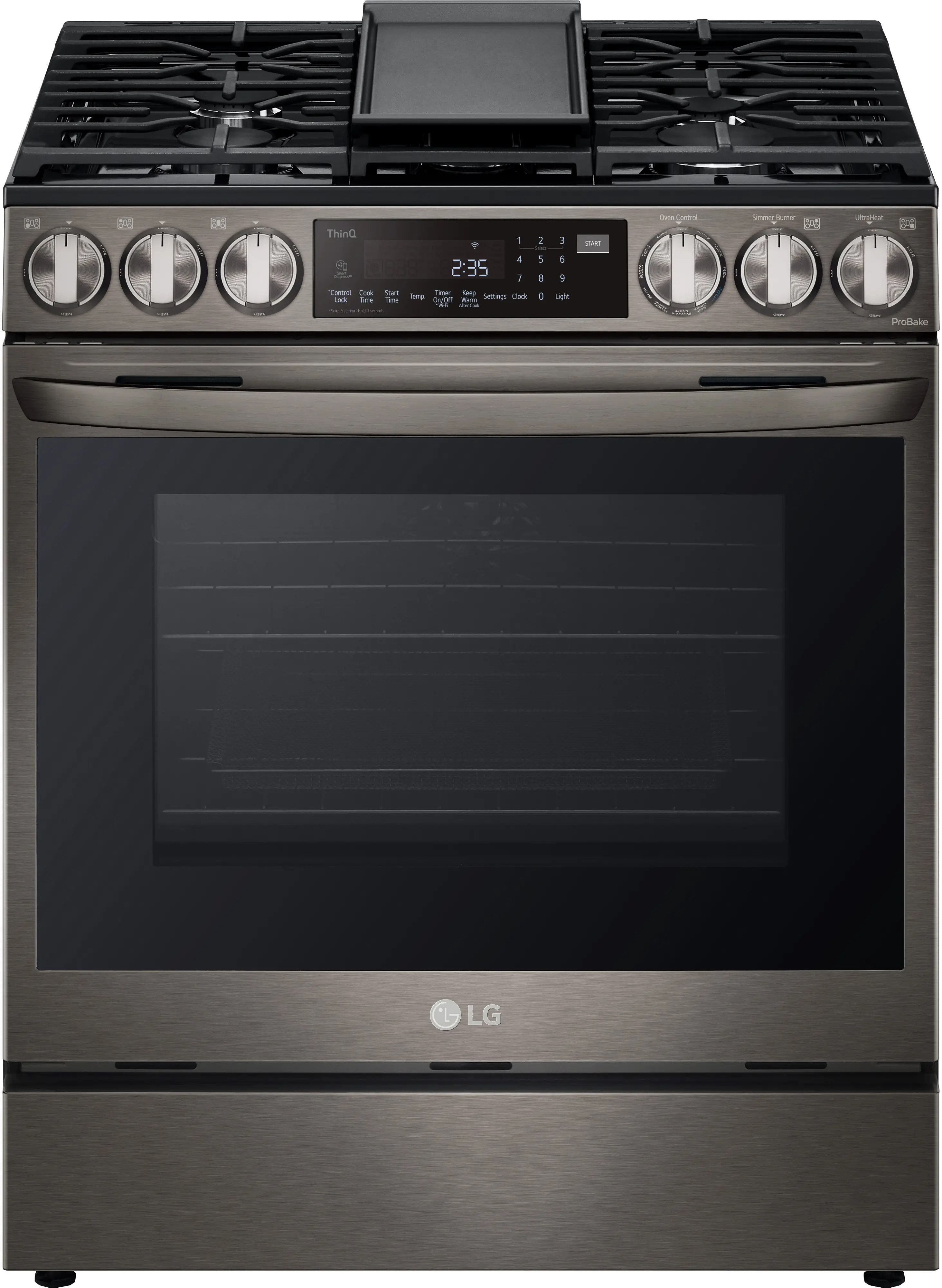 LSGL6335D LG Gas InstaView Range with Air Fry - Black Stainless Steel-1