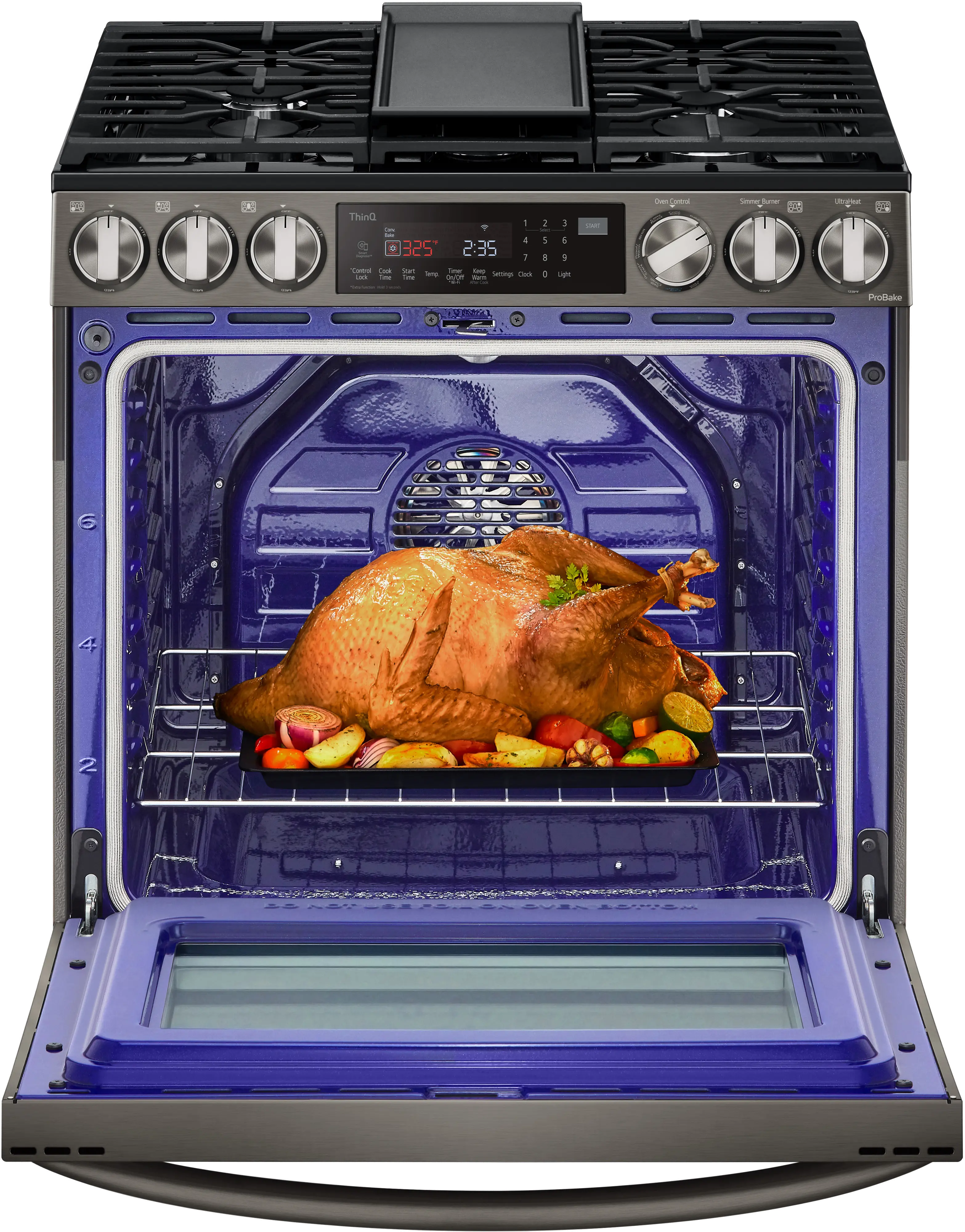 LSGL6335D LG Gas InstaView Range with Air Fry - Black Stainless Steel-4