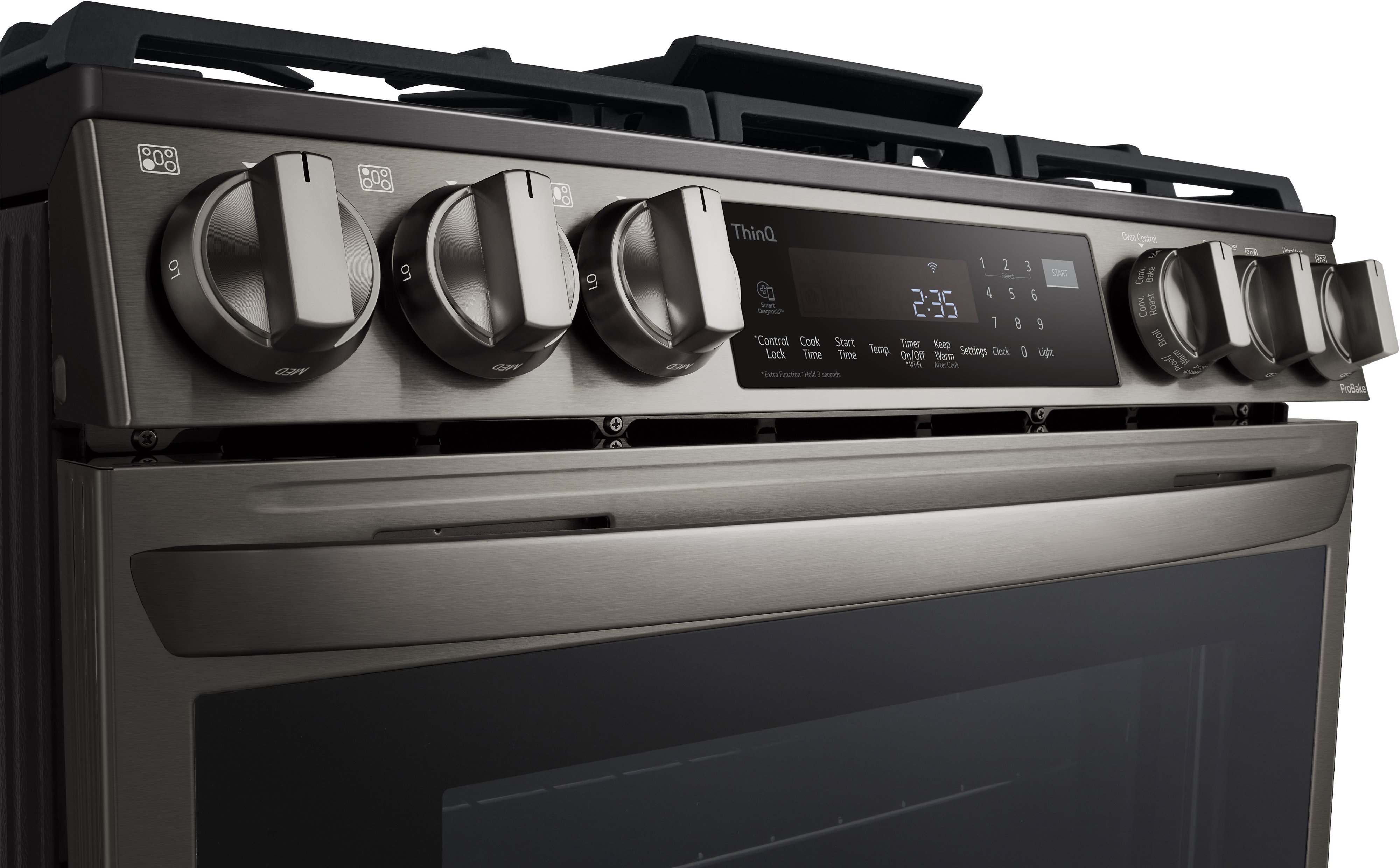 LSGL6335D LG Gas InstaView Range with Air Fry - Black Stainless Steel-5