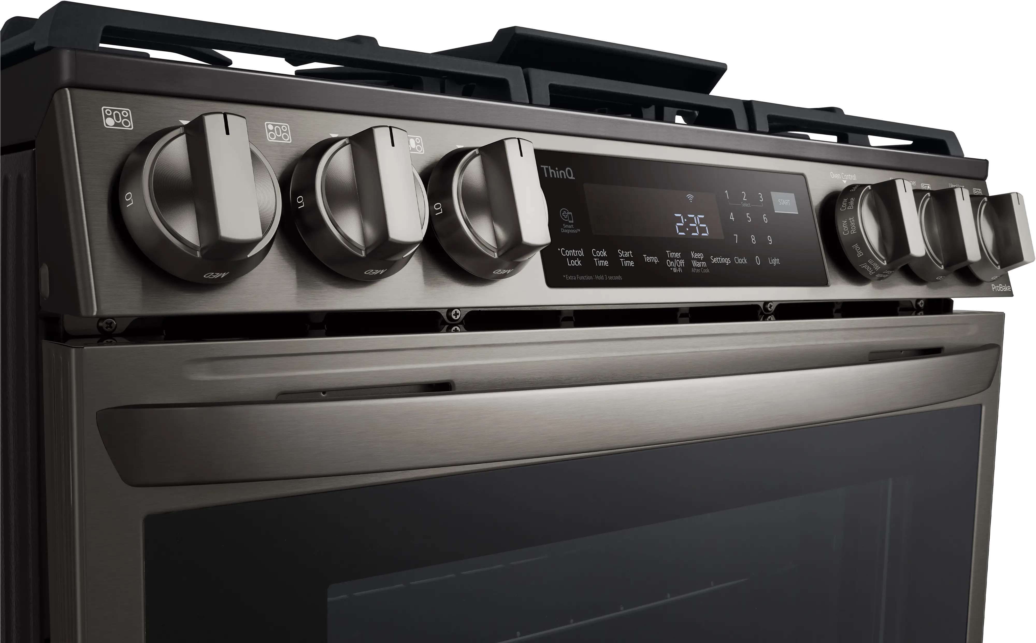 LSGL6335D LG Gas InstaView Range with Air Fry - Black Stainless Steel-5
