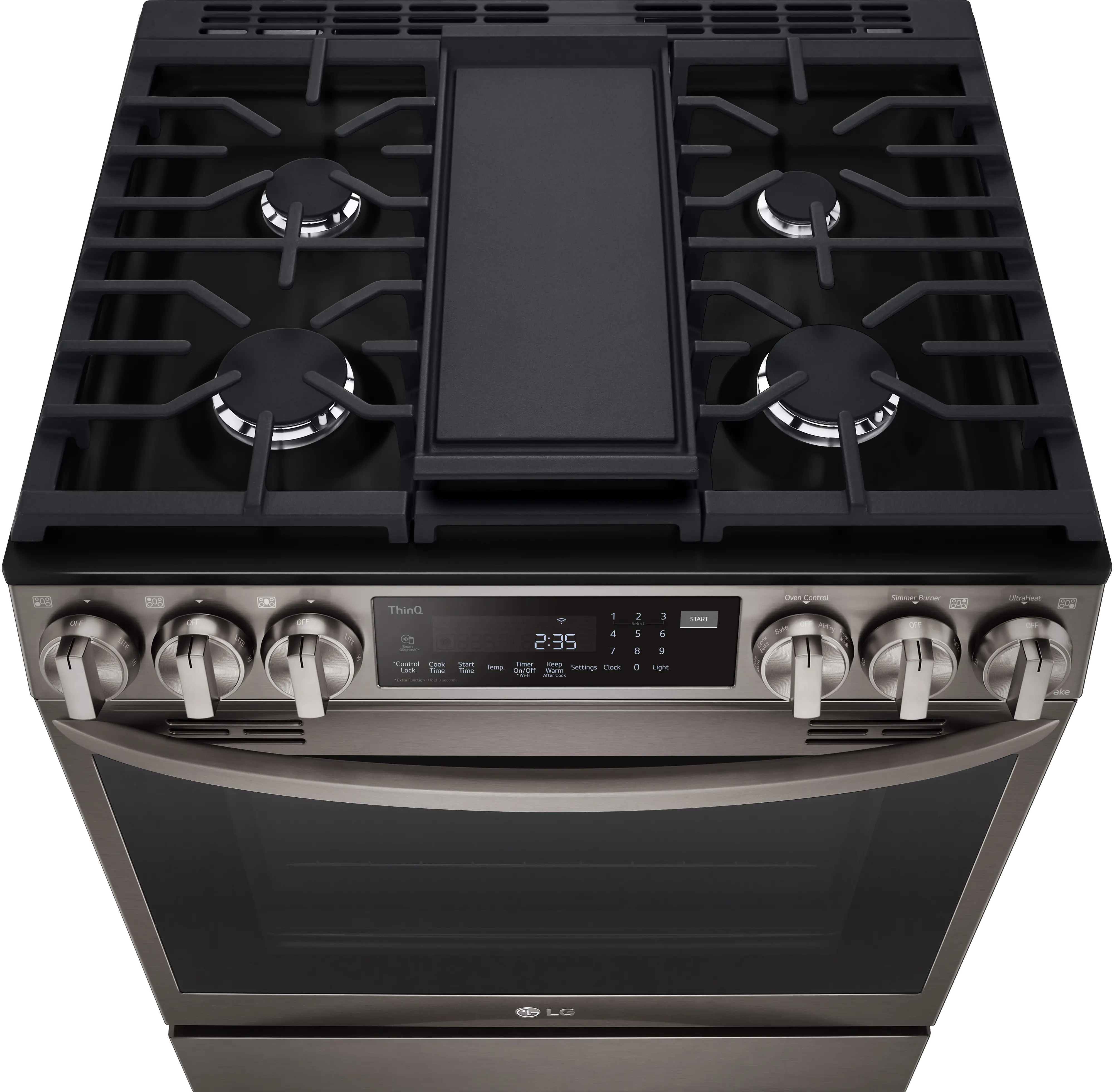 LSGL6335D LG Gas InstaView Range with Air Fry - Black Stainless Steel-8