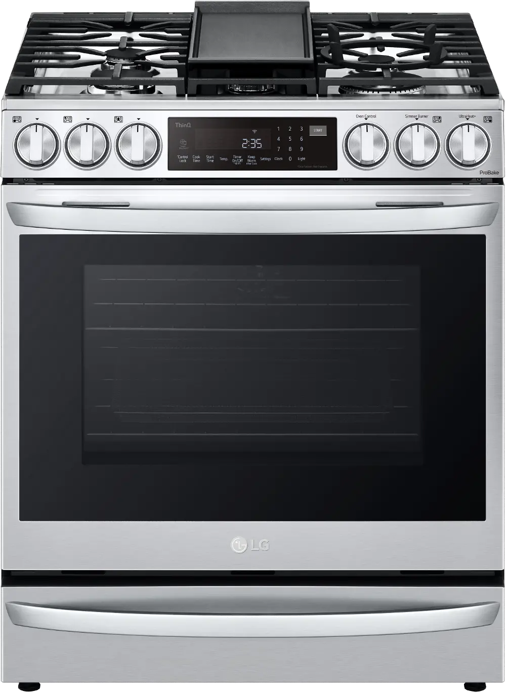LSGL6337F LG 6.3 cu ft Gas Range with InstaView - Stainless Steel-1