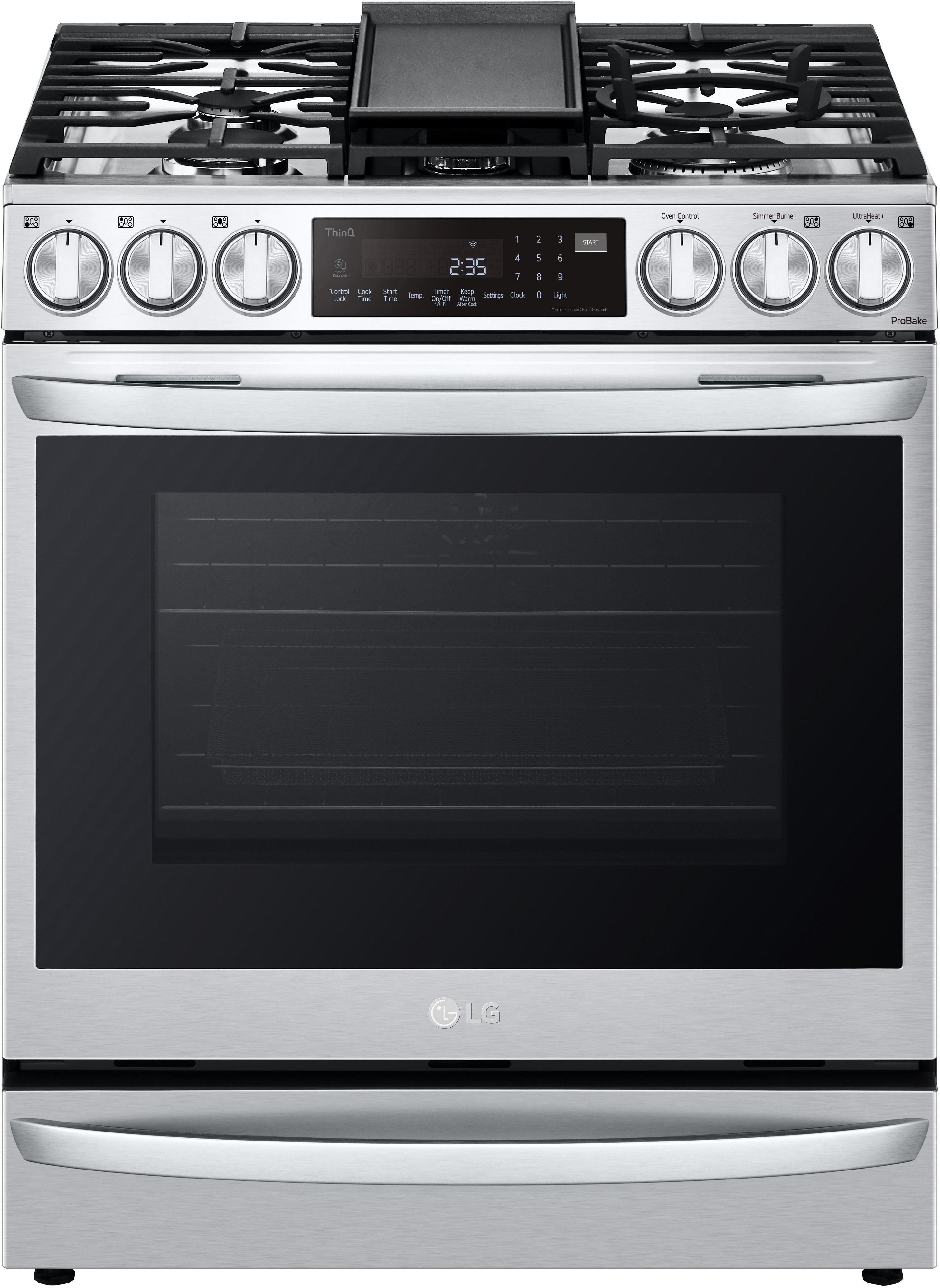 LSGL6337F LG Gas InstaView Range with Air Fry - Stainless Steel-1