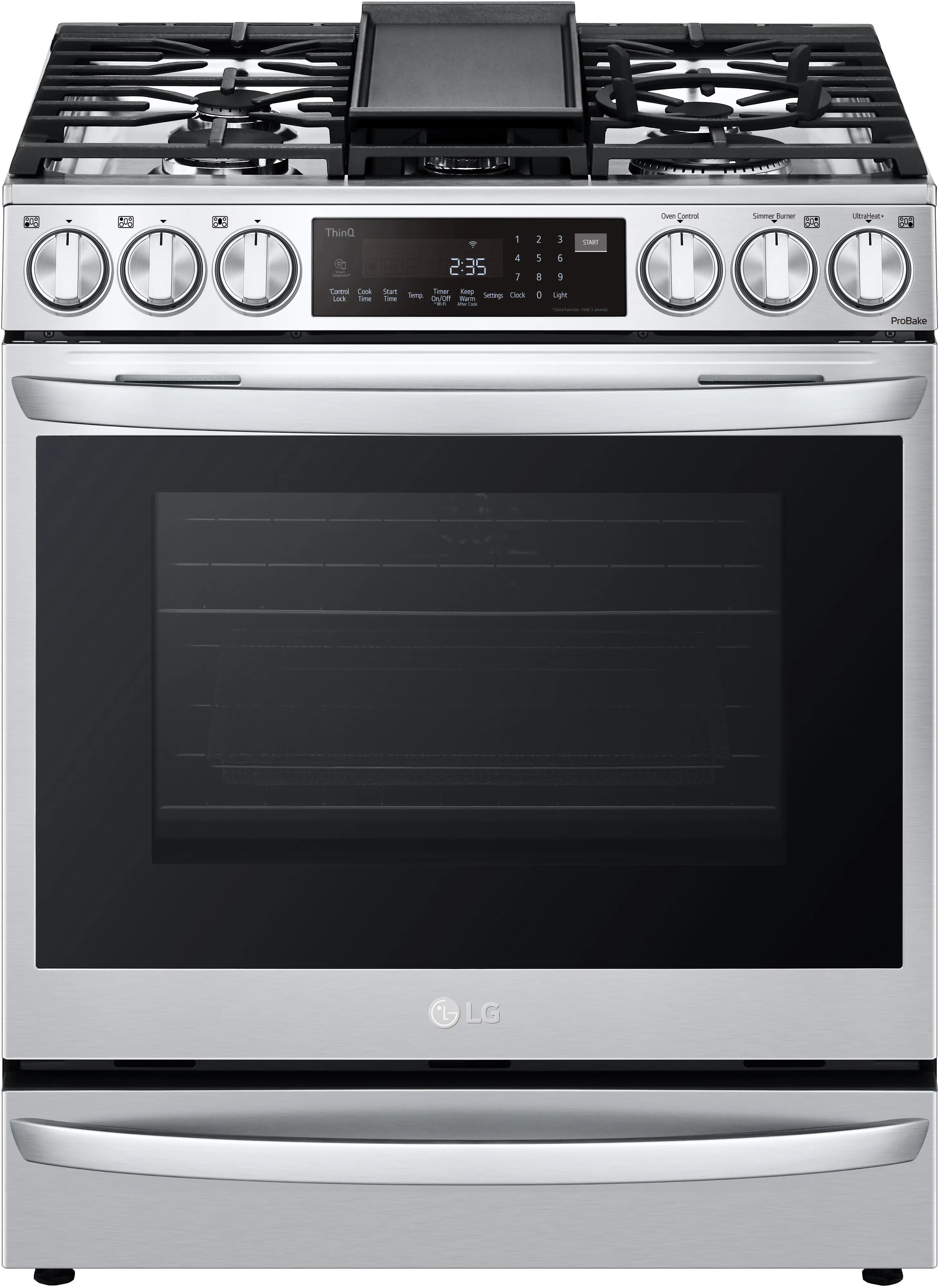LSGL6337F LG Gas InstaView Range with Air Fry - Stainless Steel-1