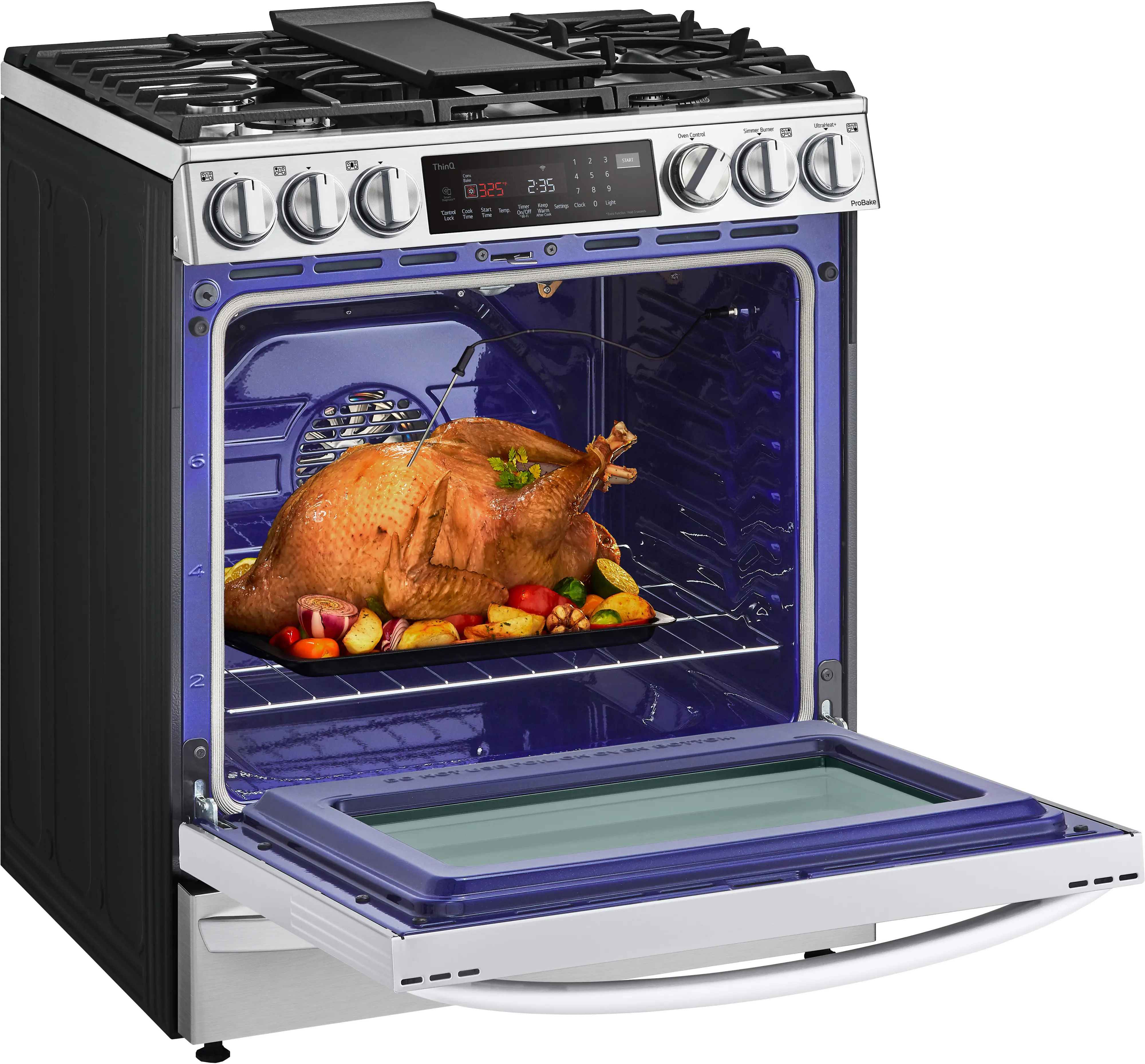 LSGL6337F LG Gas InstaView Range with Air Fry - Stainless Steel-2