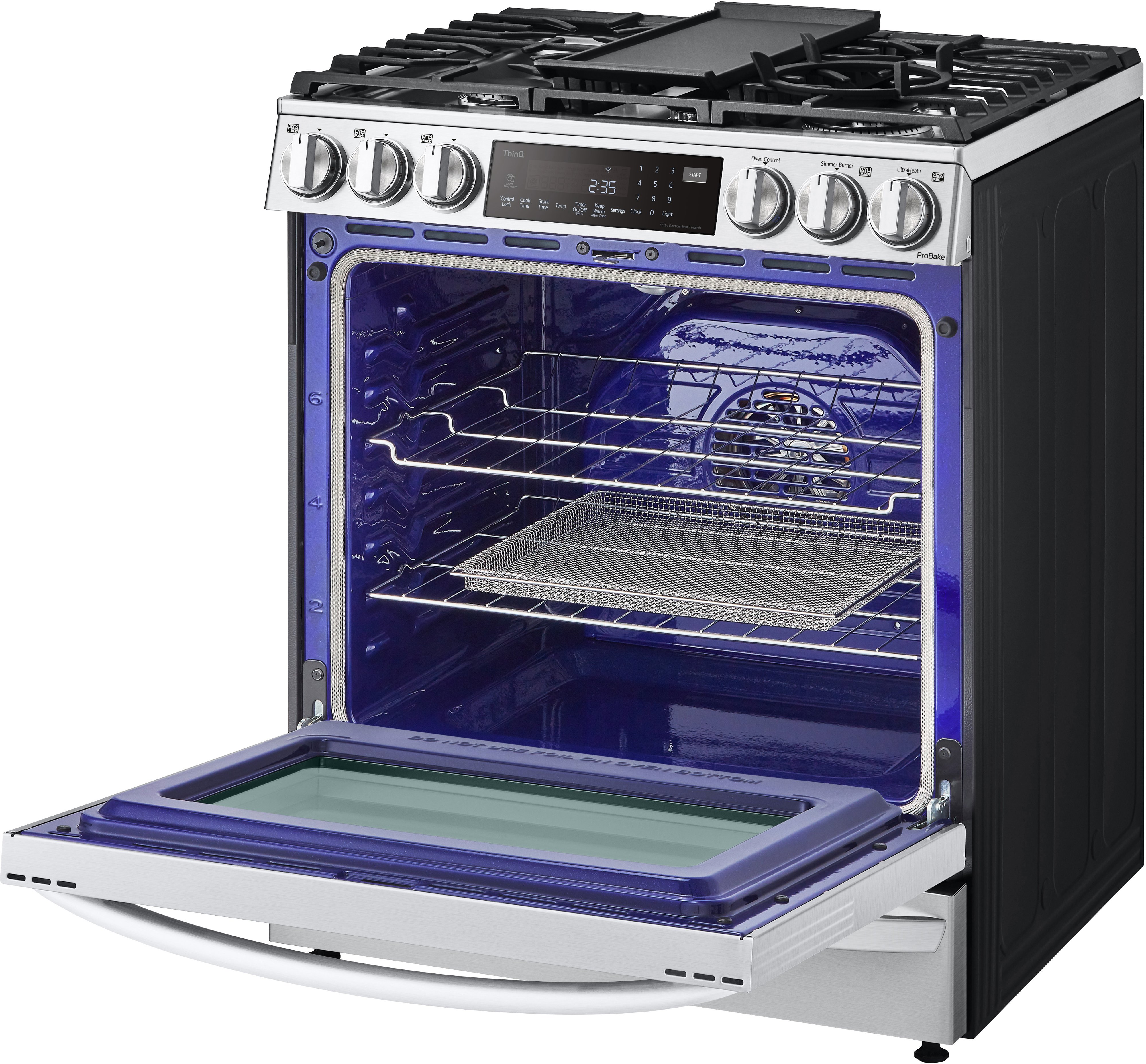 LSGL6337F LG Gas InstaView Range with Air Fry - Stainless Steel-4