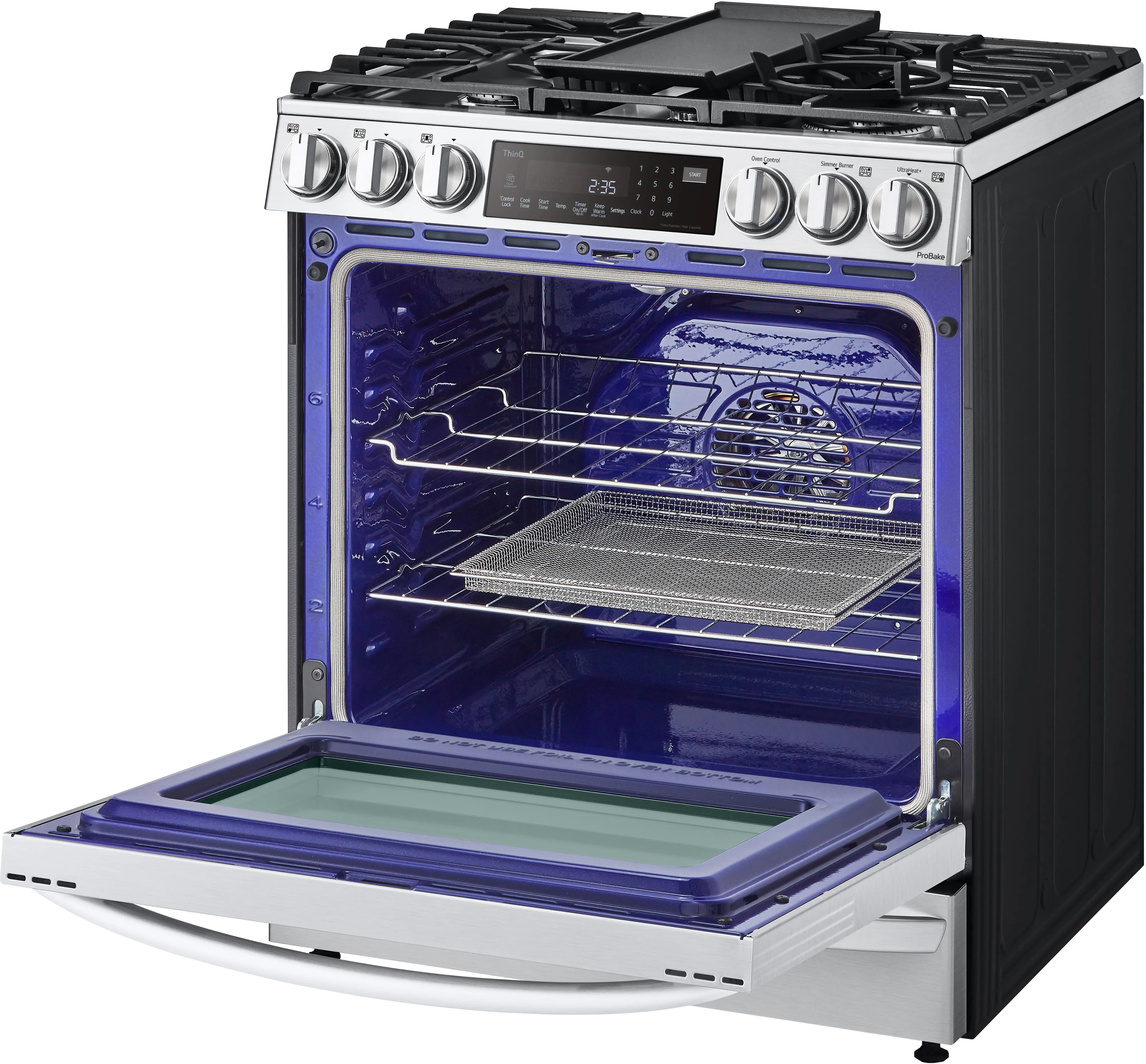 LSGL6337F LG Gas InstaView Range with Air Fry - Stainless Steel-4