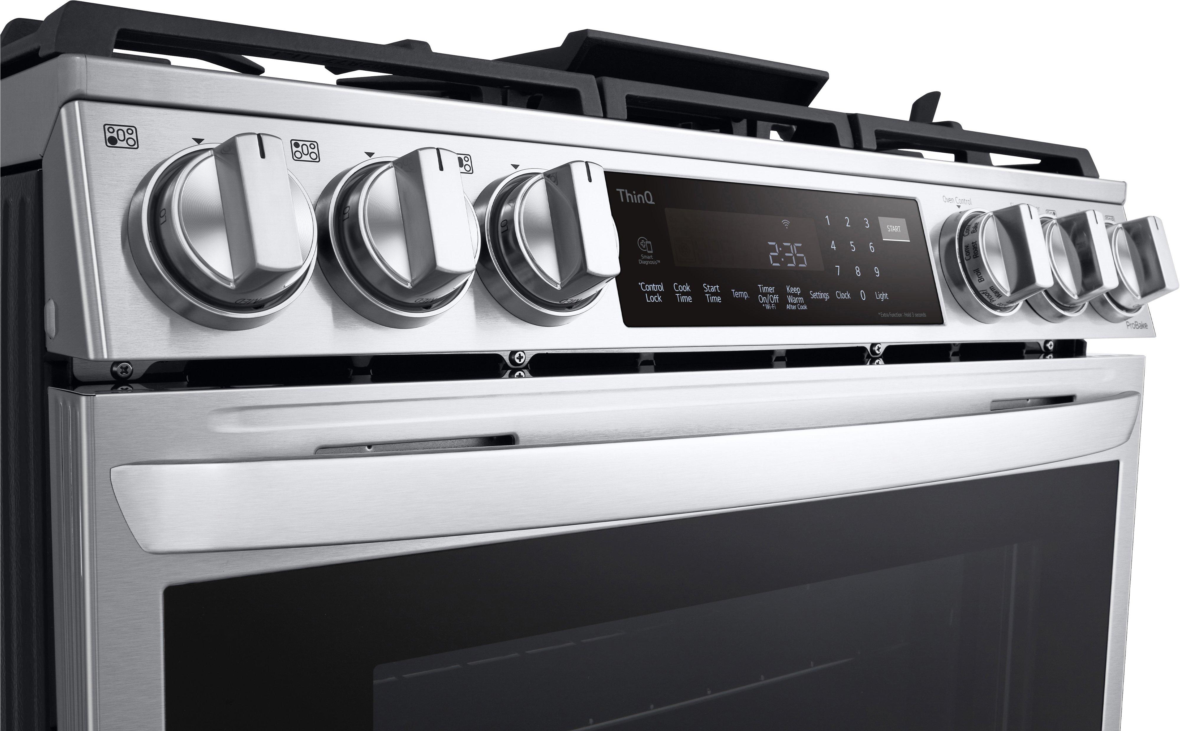 LSGL6337F LG Gas InstaView Range with Air Fry - Stainless Steel-5