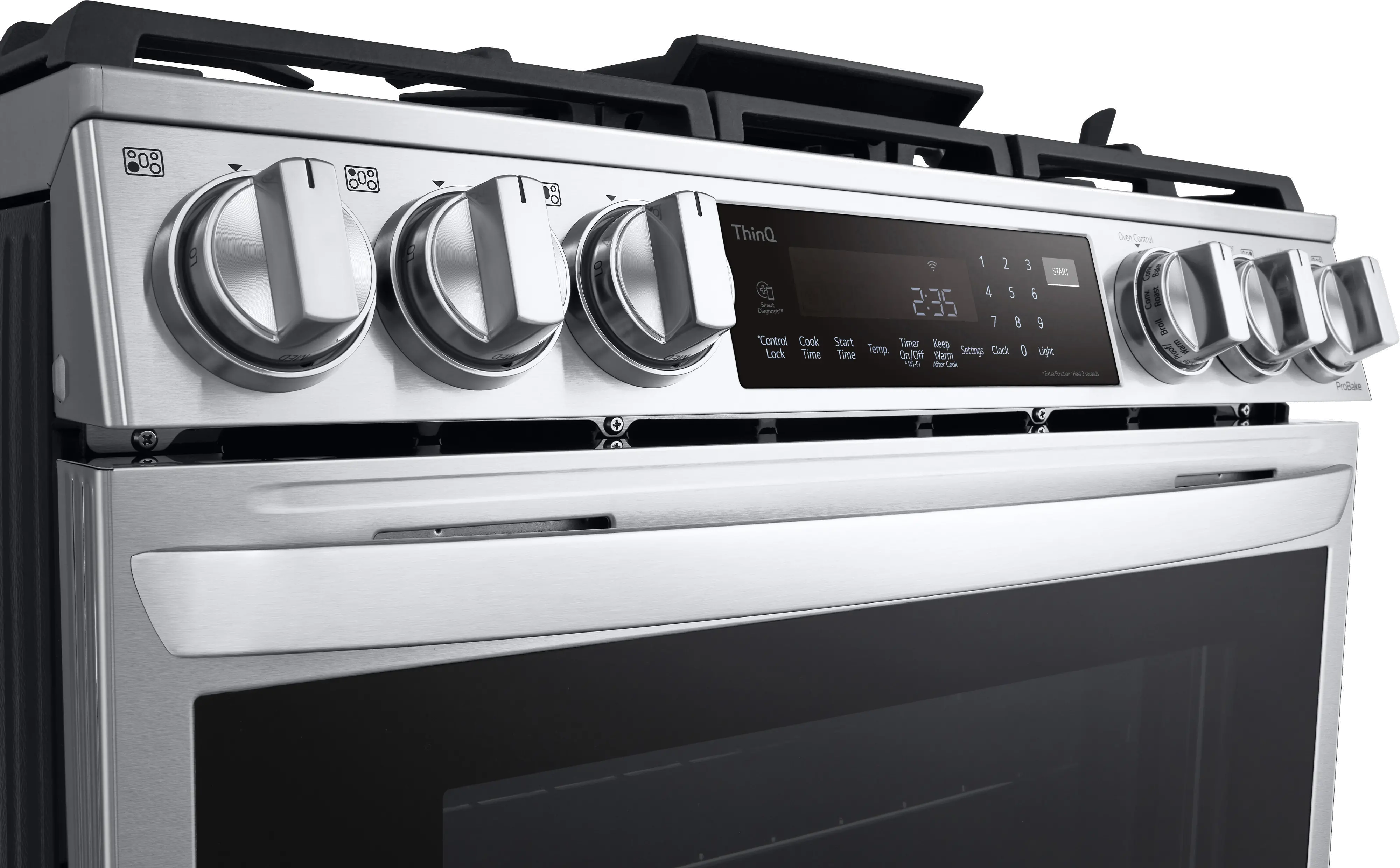 LSGL6337F LG Gas InstaView Range with Air Fry - Stainless Steel-5