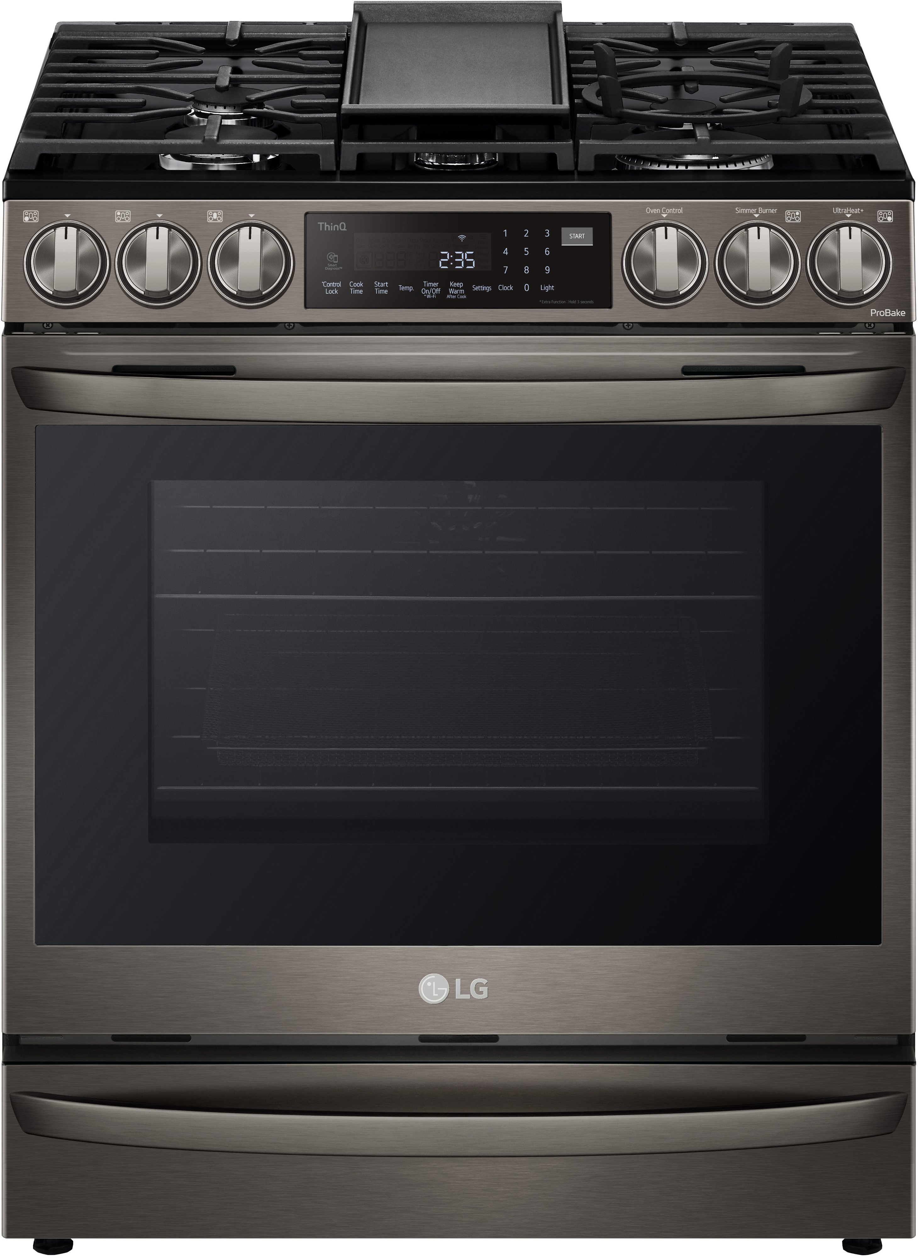 LSGL6337D LG Gas InstaView Range with Air Fry - Black Stainless Steel-1