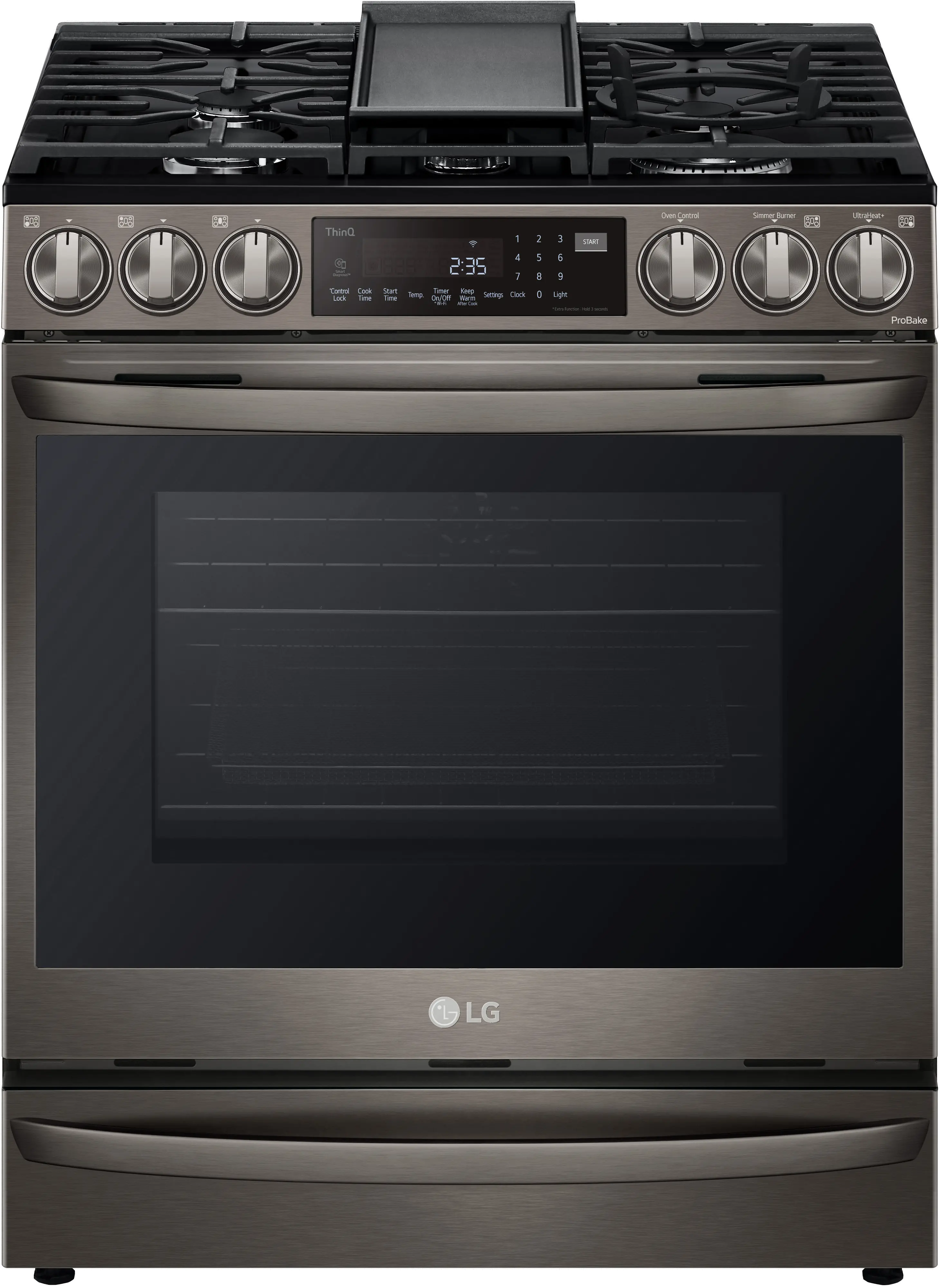 LSGL6337D LG Gas InstaView Range with Air Fry - Black Stainless Steel-1