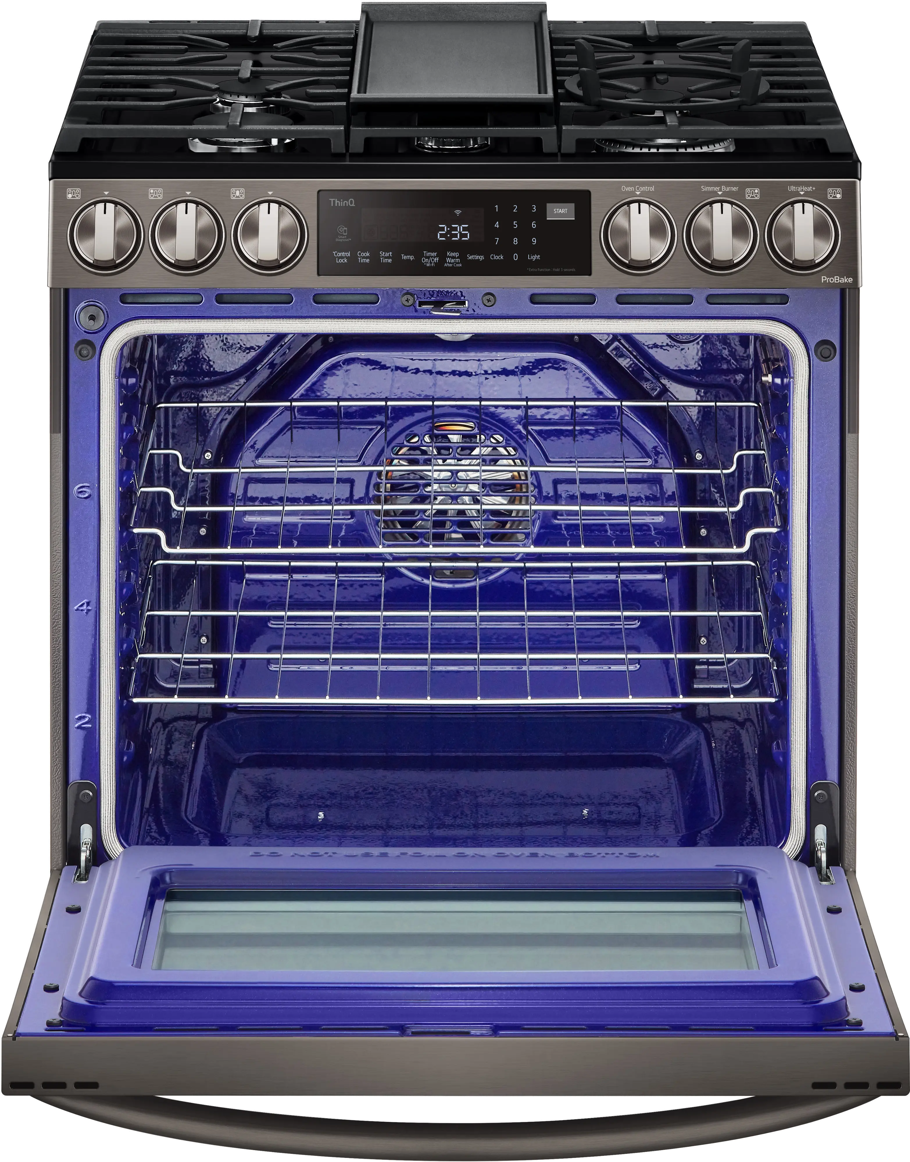 LSGL6337D LG Gas InstaView Range with Air Fry - Black Stainless Steel-3