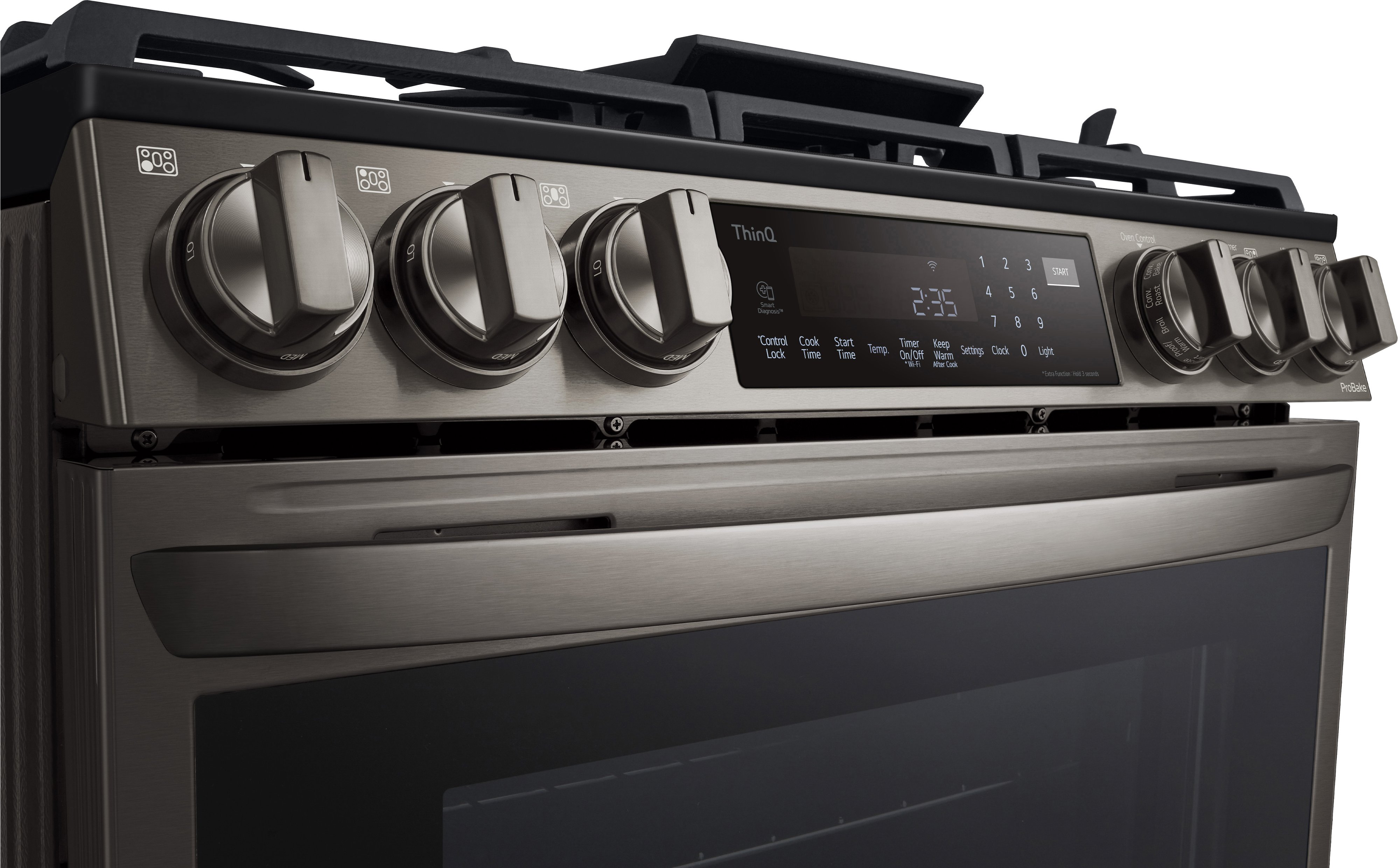 LSGL6337D LG Gas InstaView Range with Air Fry - Black Stainless Steel-4