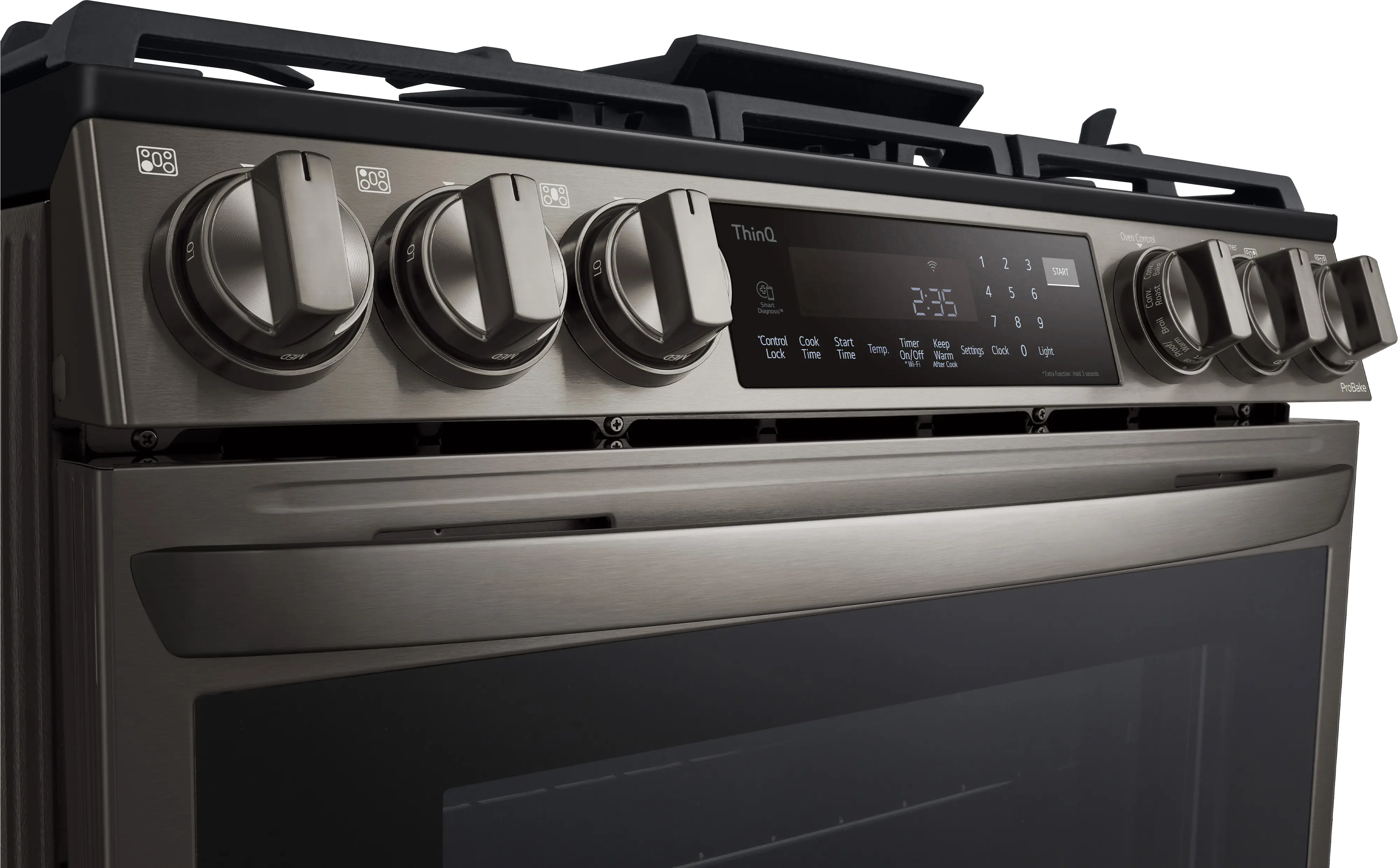 LSGL6337D LG Gas InstaView Range with Air Fry - Black Stainless Steel-4