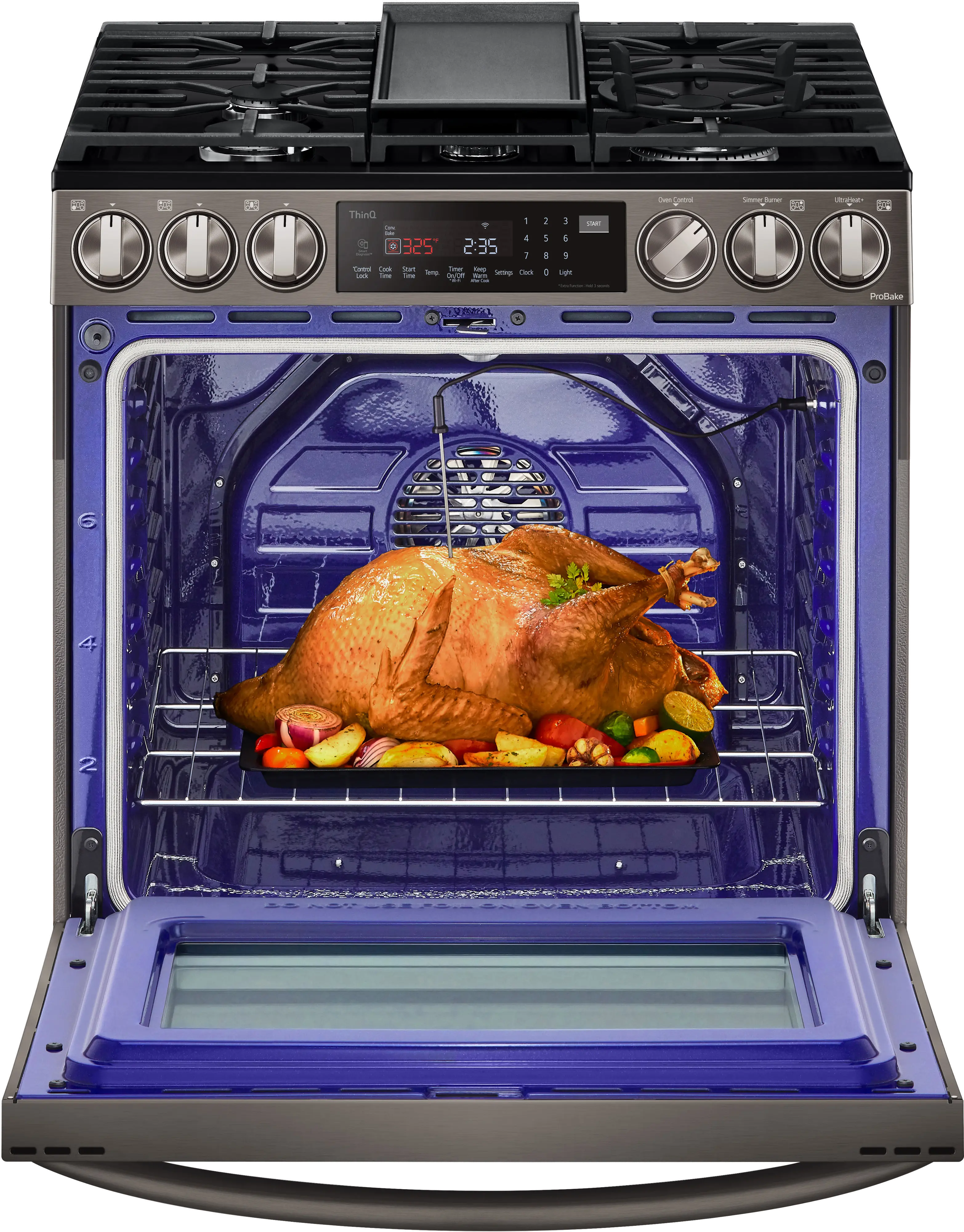 LSGL6337D LG Gas InstaView Range with Air Fry - Black Stainless Steel-8