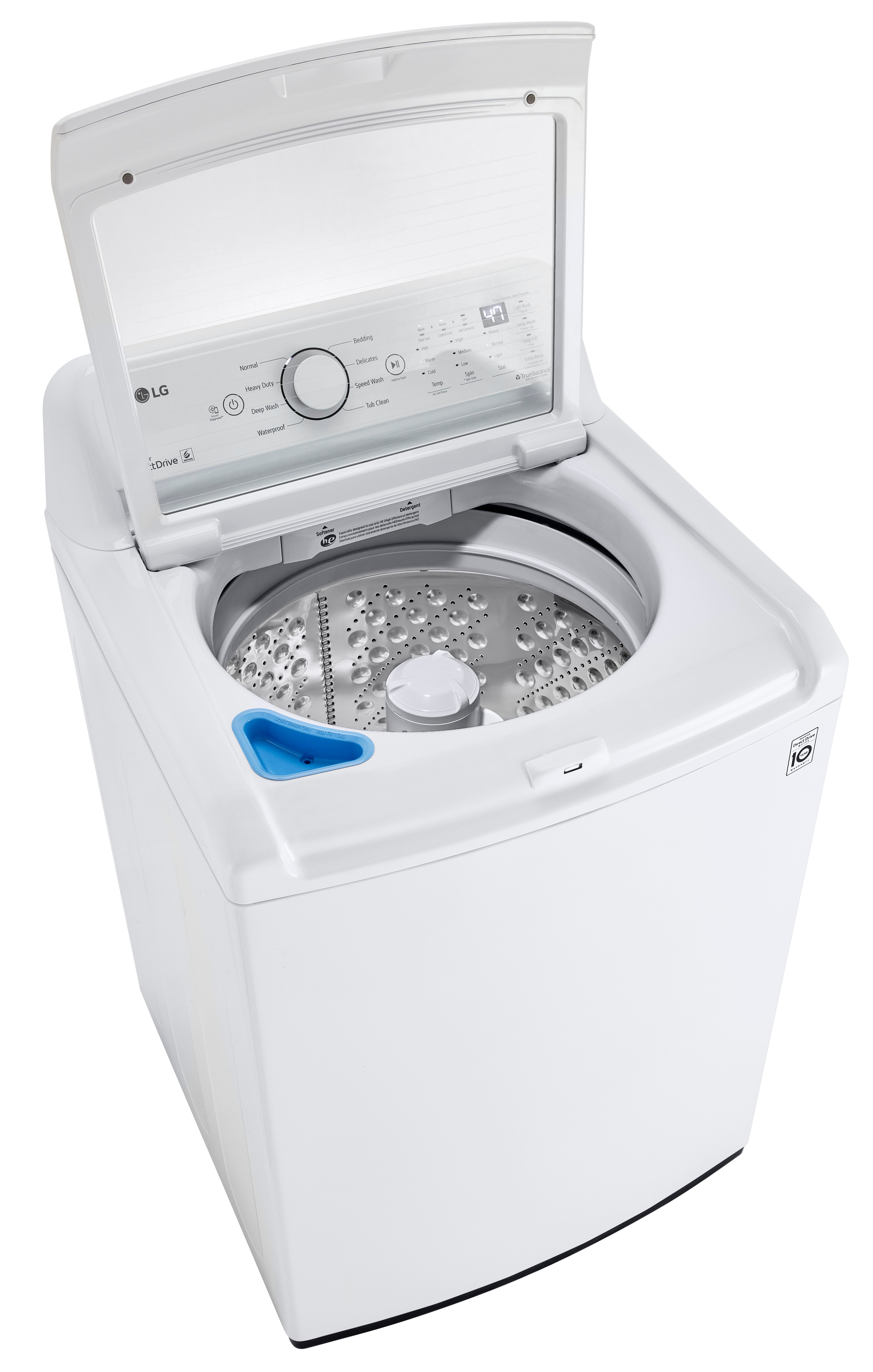 WT7005CW LG 4.3 cu. ft. Mega Capacity Top Load Washer with 4-Way Agitator & TurboDrum Technology - 4.3 cu. ft. White-6