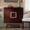 Dark Cherry Accent Chest with Gold Detailing