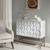 Chic Modern White Two Drawer Accent Chest - Sonata