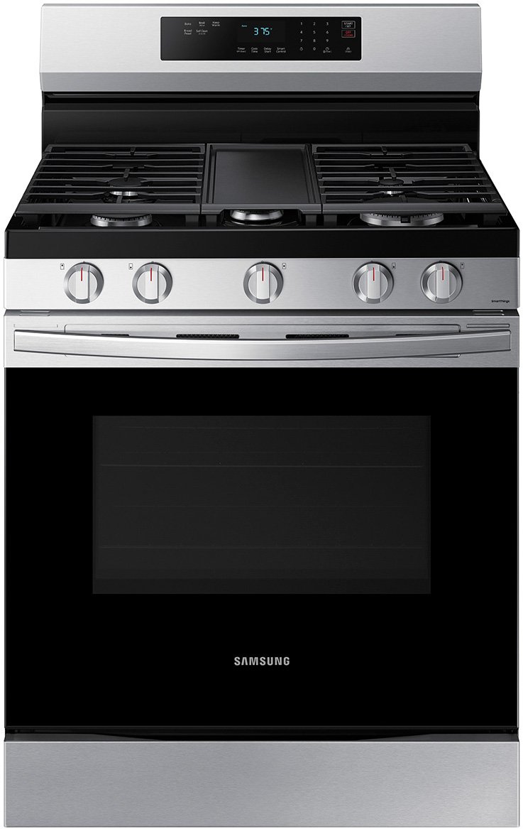 NX60A6311SS Samsung 30 Inch Gas Range with WiFi - 6 cu. ft. Stainless Steel-1