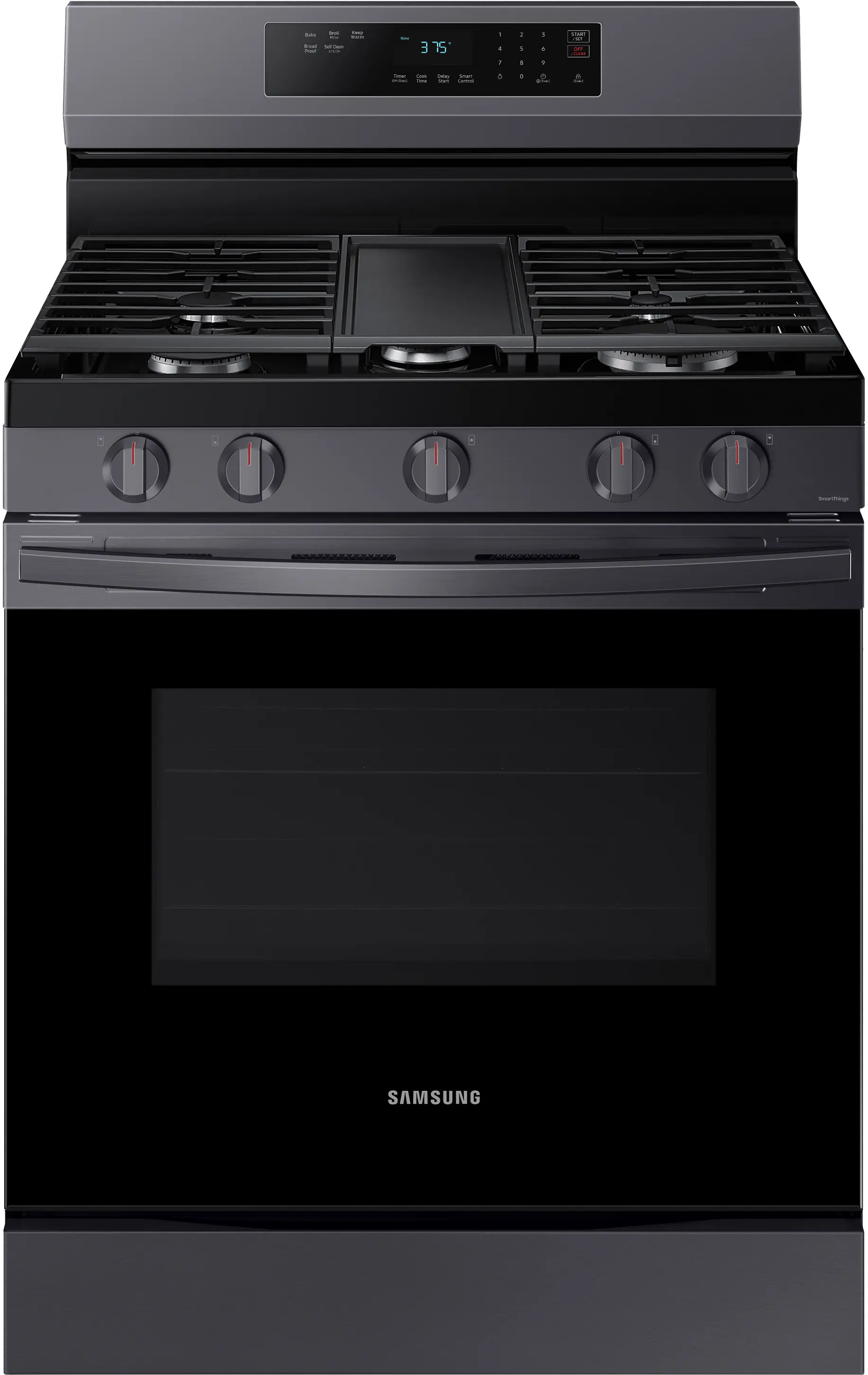 NX60A6311SG Samsung 30 Inch Gas Range with WiFi - 6 cu. ft. Black Stainless Steel-1