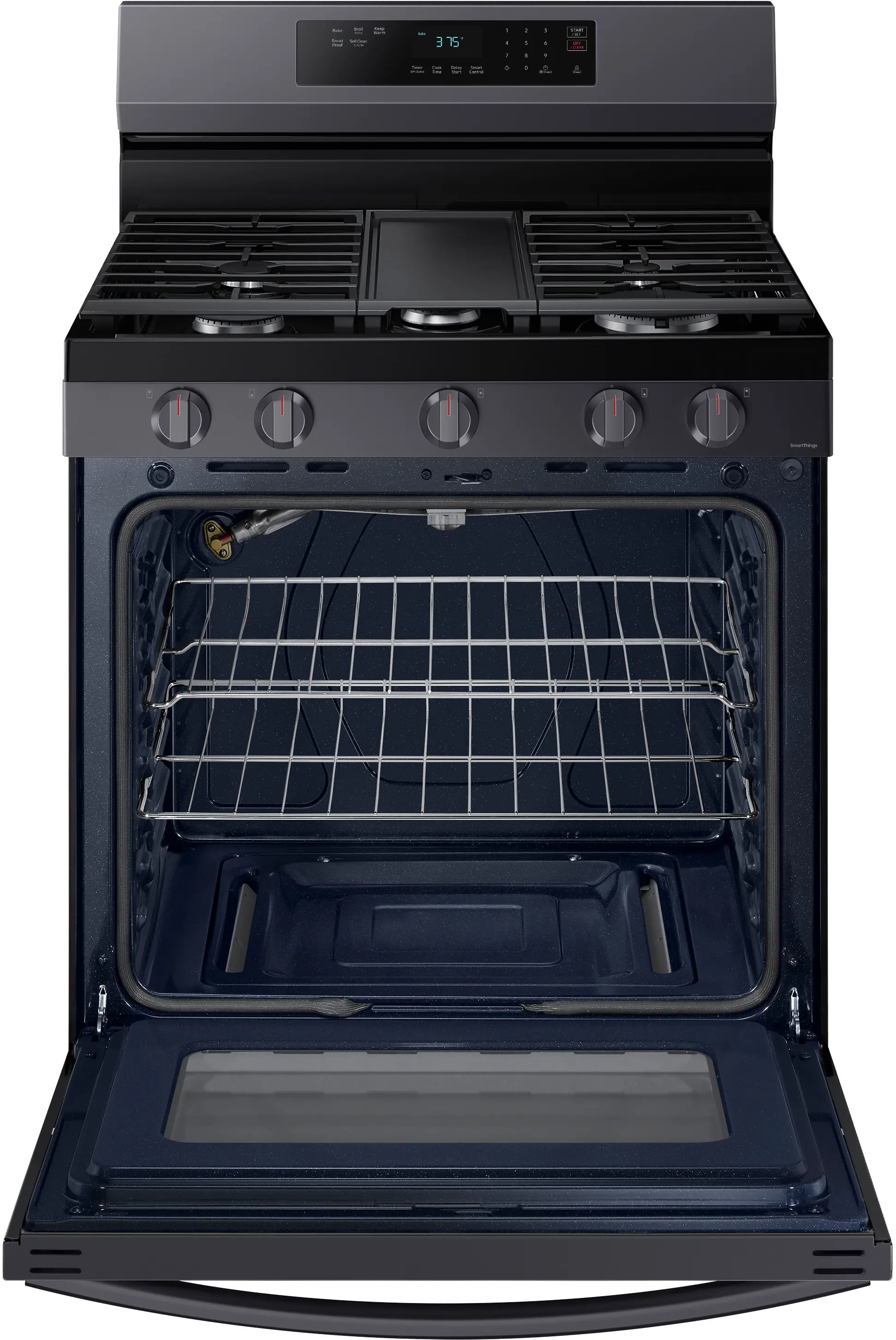 NX60A6311SG Samsung 30 Inch Gas Range with WiFi - 6 cu. ft. Black Stainless Steel-2