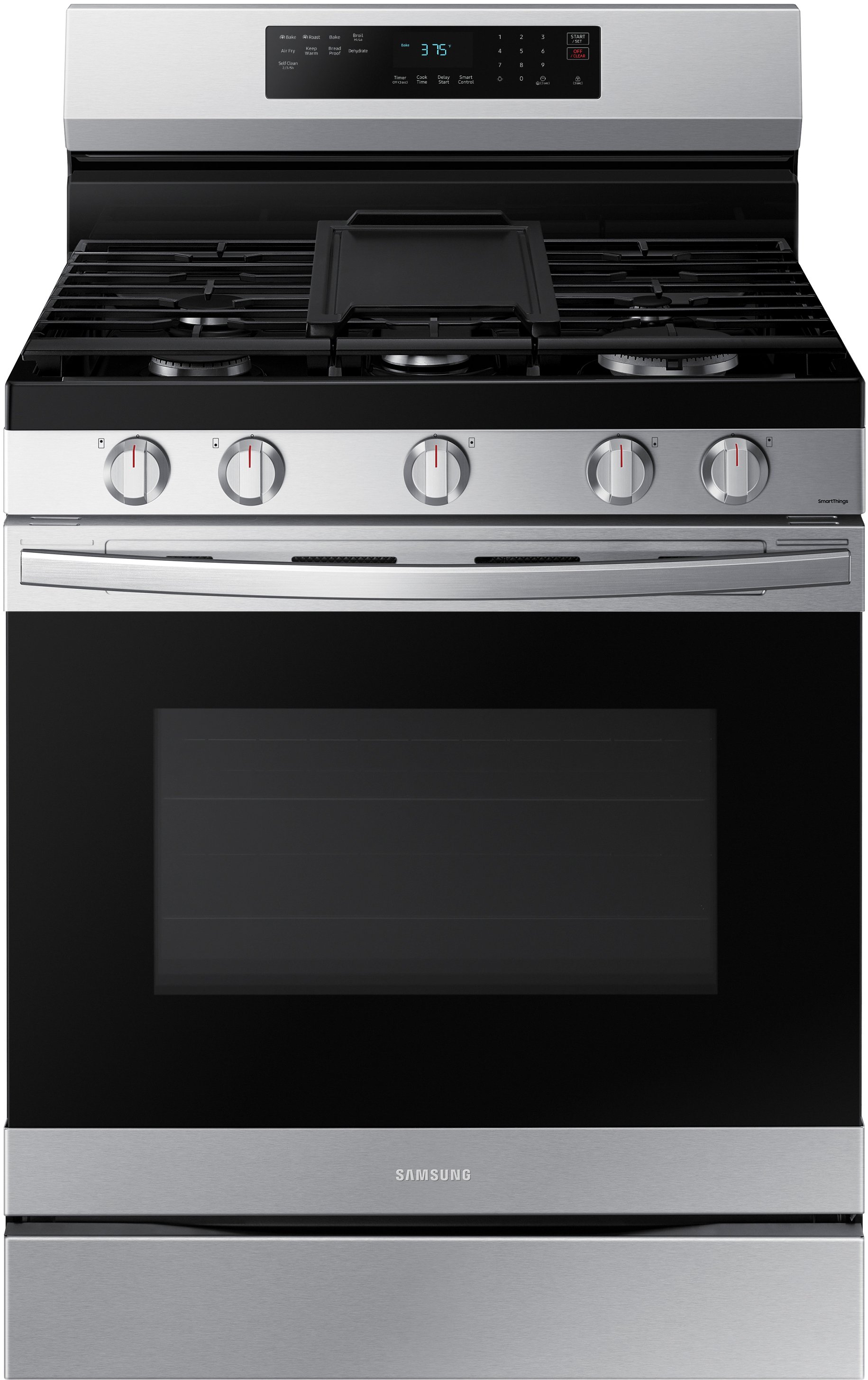NX60A6511SS Samsung Gas Range with Air Fry and Smart Features - 30-Inch, 6 cu. ft. Stainless Steel-1