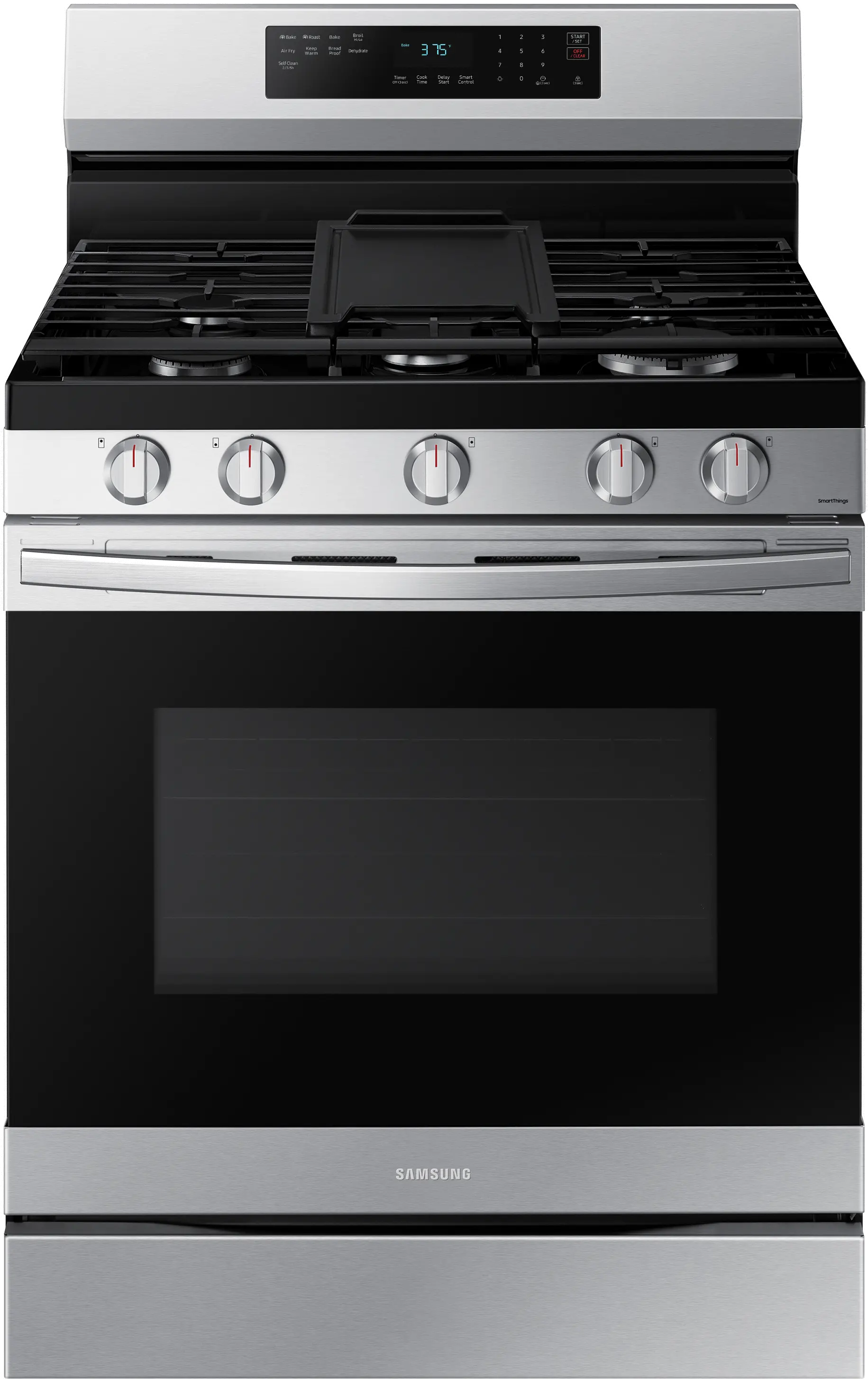 NX60A6511SS Samsung Gas Range with Air Fry and Smart Features - 30-Inch, 6 cu. ft. Stainless Steel-1