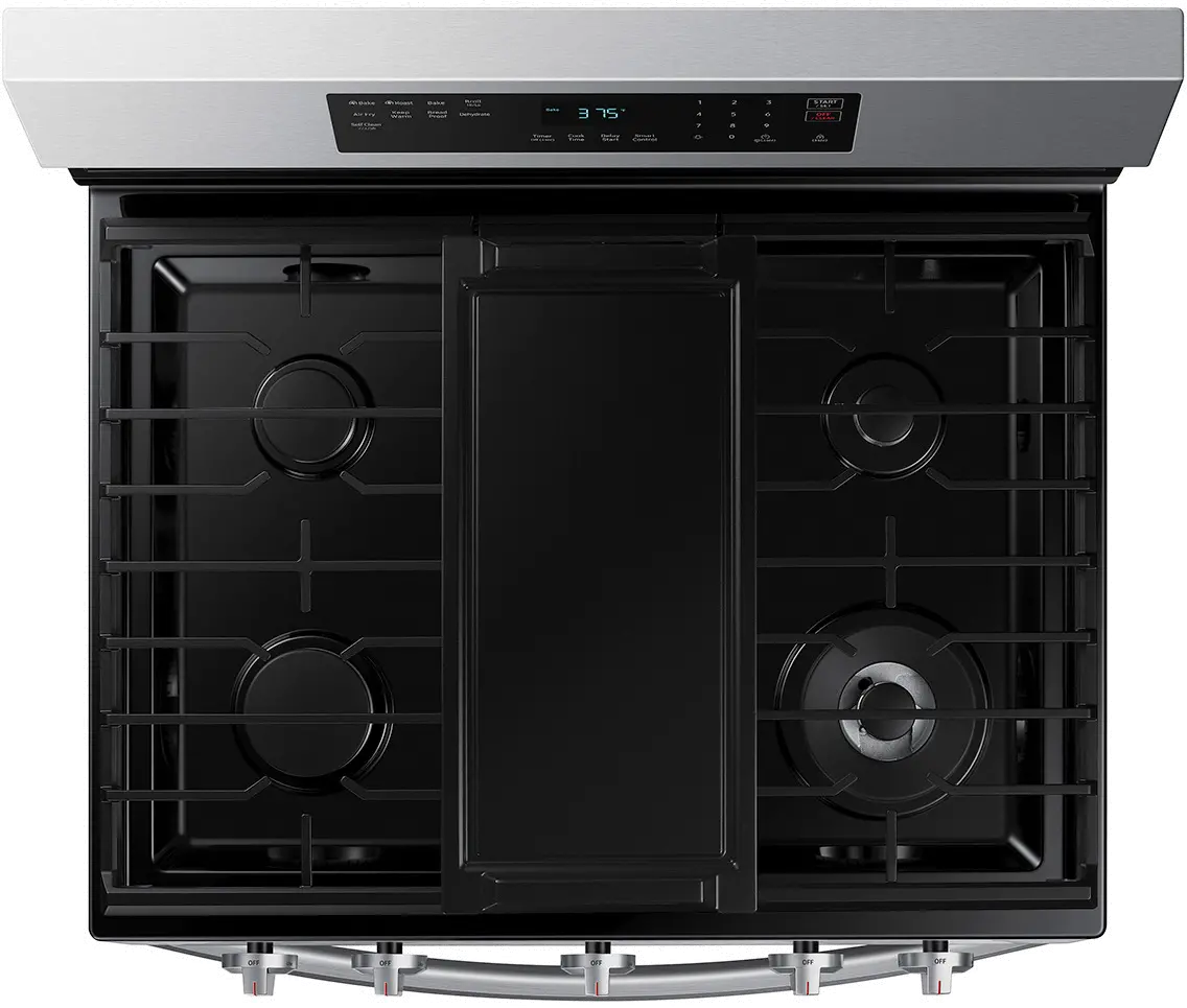 NX60A6511SS Samsung Gas Range with Air Fry and Smart Features - 30-Inch, 6 cu. ft. Stainless Steel-2