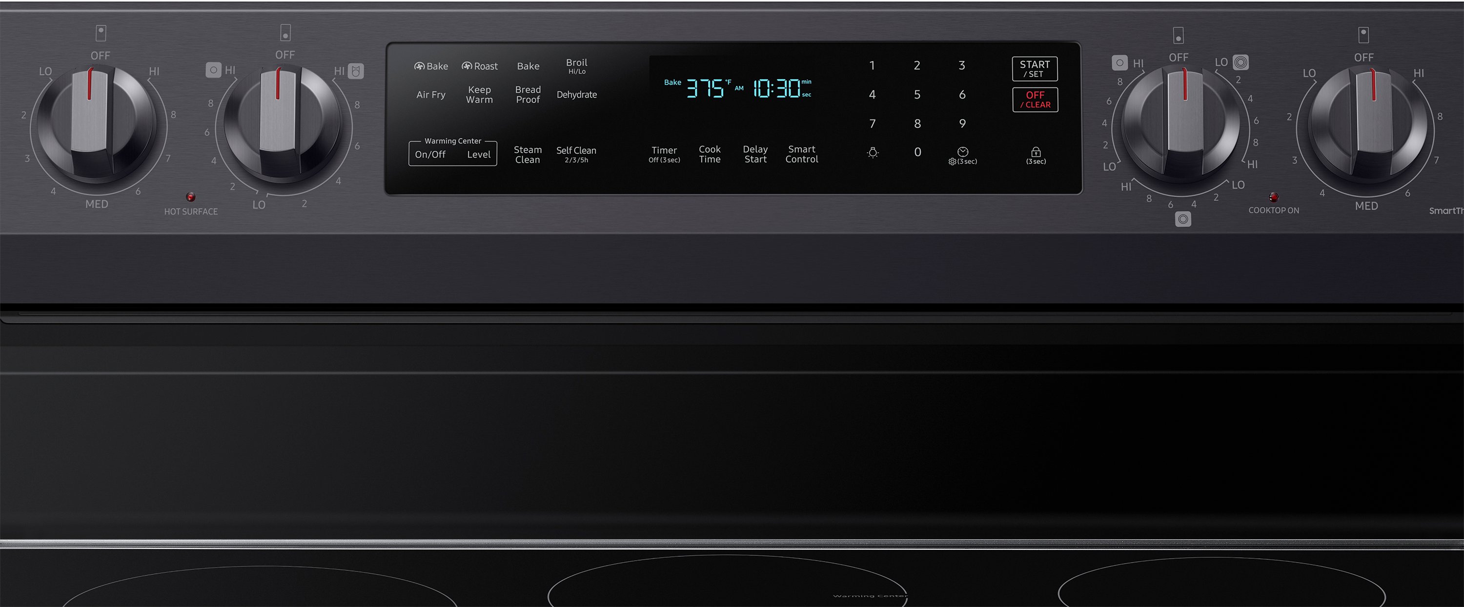 NE63A6711SG Samsung 30 Inch Electric Range with Convection and Air Fry - 6.3 cu. ft. Black Stainless Steel-3
