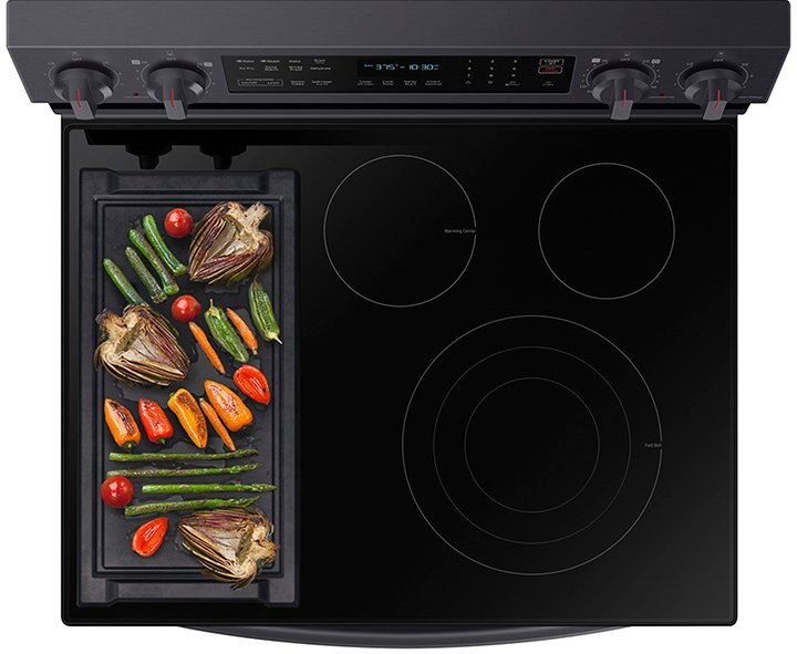 NE63A6711SG Samsung 30 Inch Electric Range with Convection and Air Fry - 6.3 cu. ft. Black Stainless Steel-6