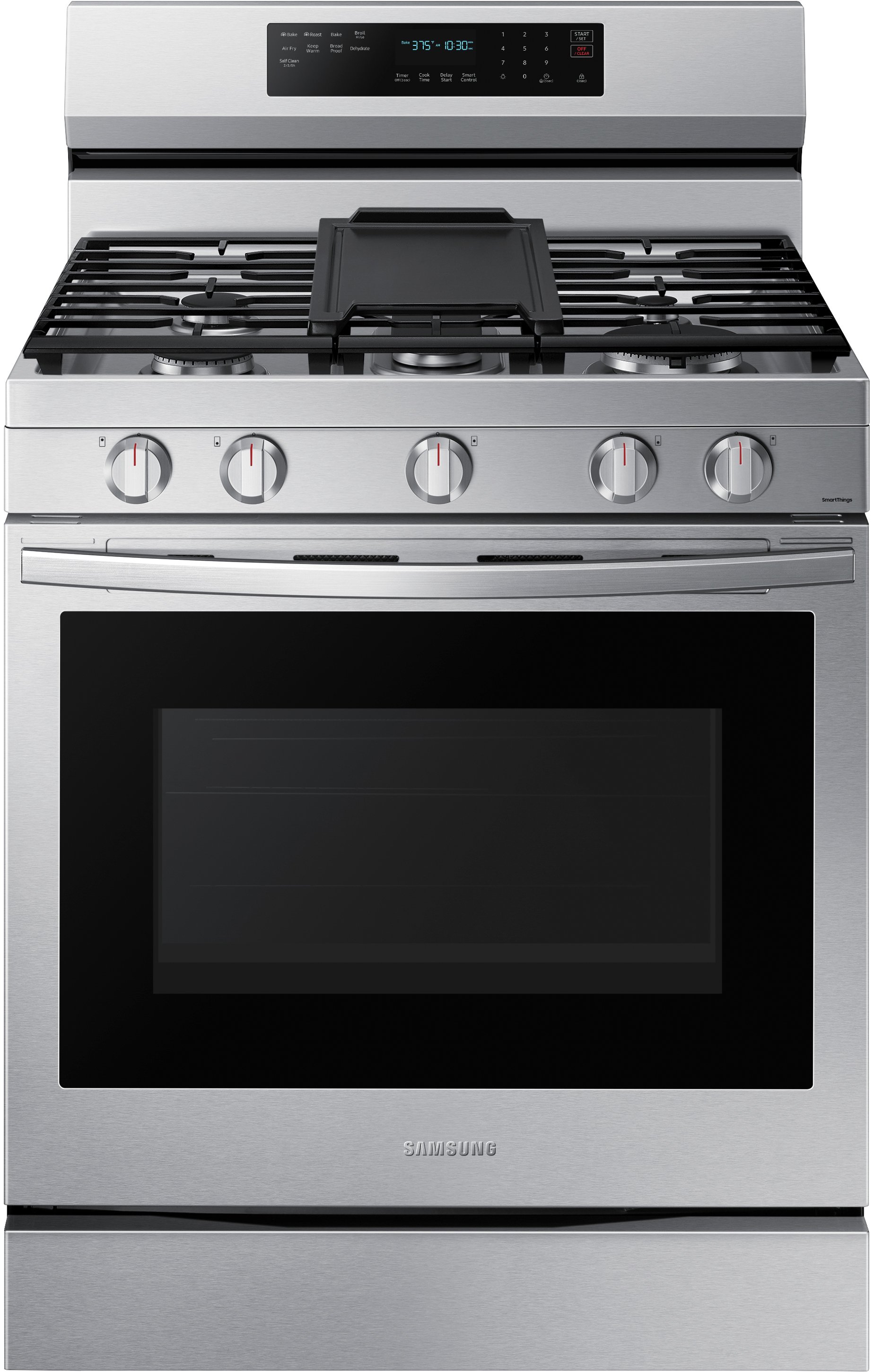 NX60A6711SS Samsung Gas Range with Air Fry, Convection, and Stainless Steel Cooktop - 30-Inch, 6 cu. ft. Stainless Steel-1